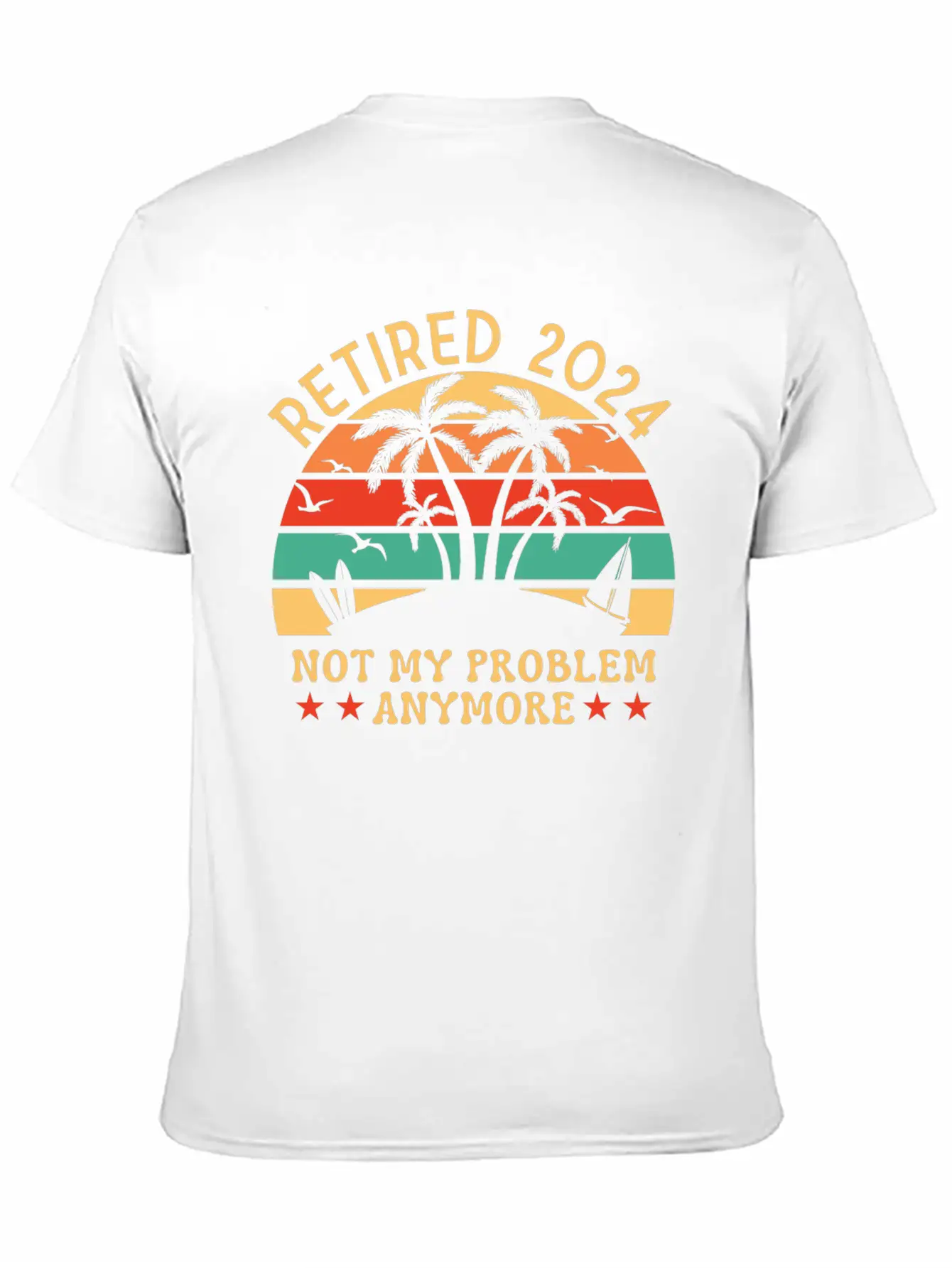 2024 Officially Retirement, Funny Retirement Simple Everyday Graphic Tee – Lightweight Summer Wear