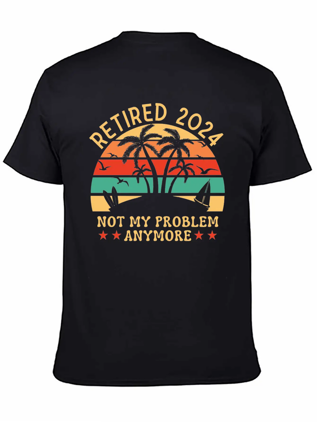 2024 Officially Retirement, Funny Retirement Simple Everyday Graphic Tee – Lightweight Summer Wear