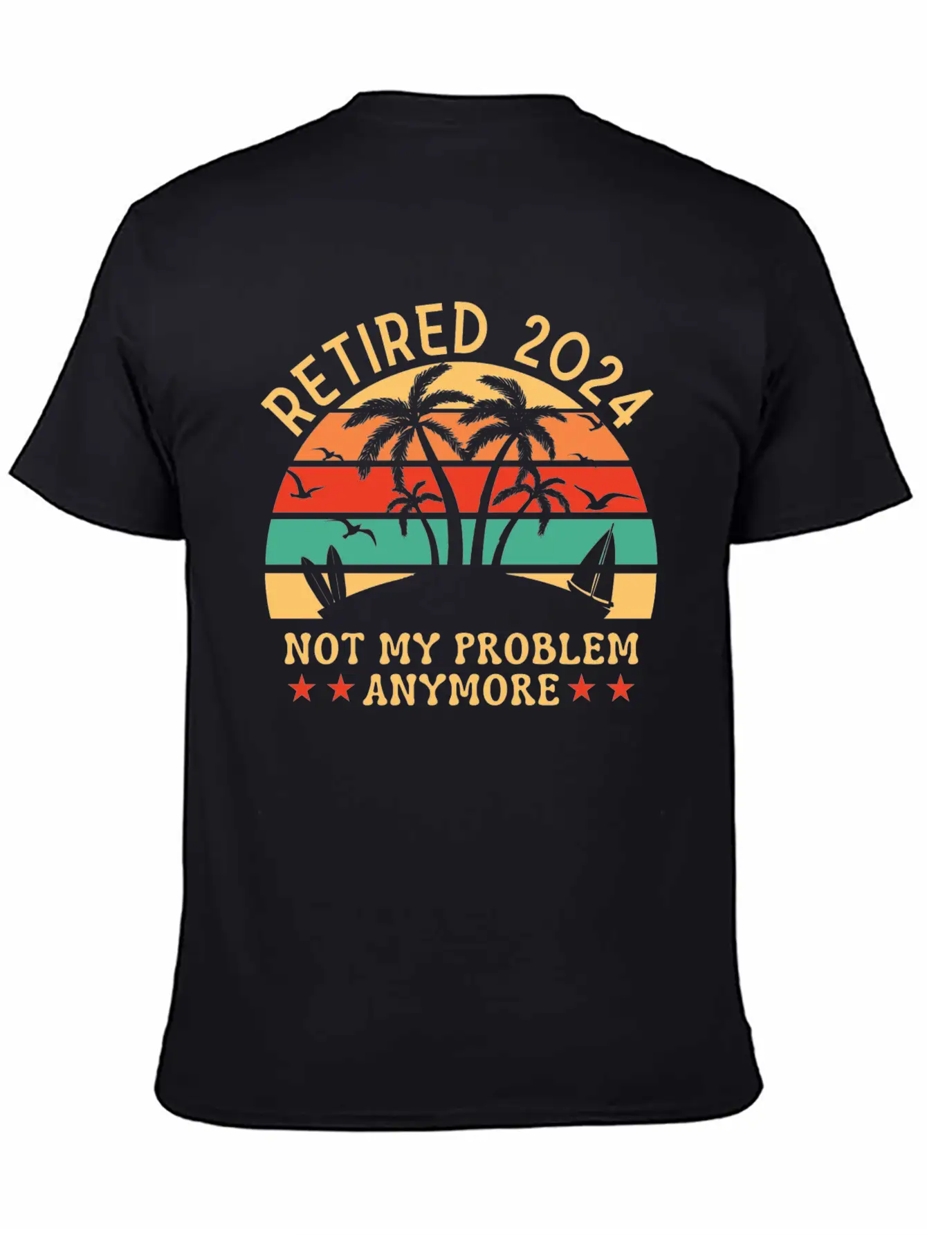 2024 Officially Retirement, Funny Retirement Simple Everyday Graphic Tee – Lightweight Summer Wear