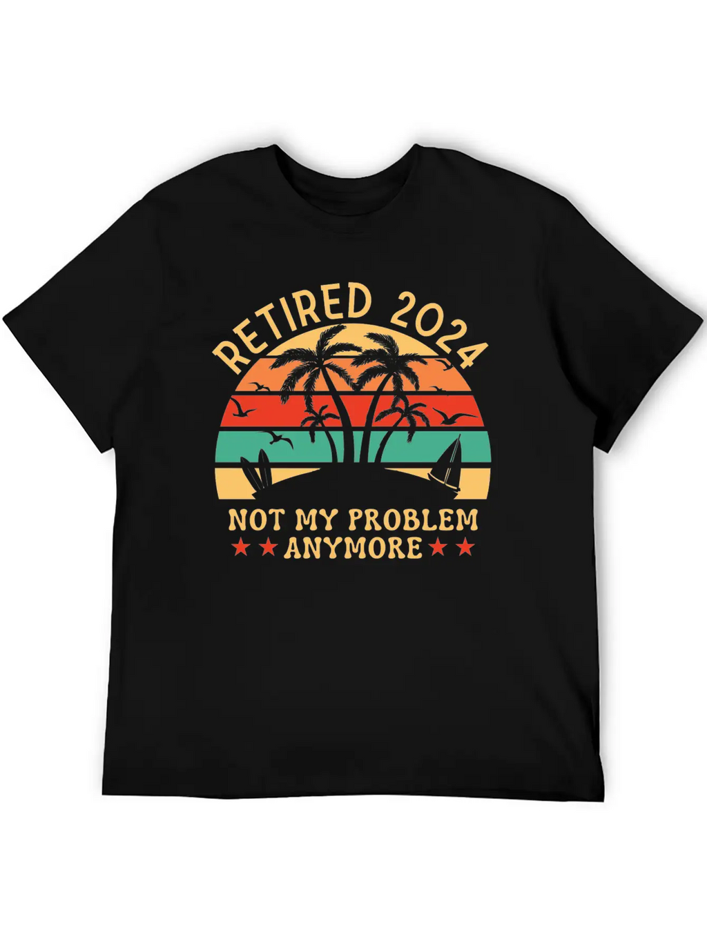 2024 Officially Retirement, Funny Retirement Simple Everyday Graphic Tee – Lightweight Summer Wear
