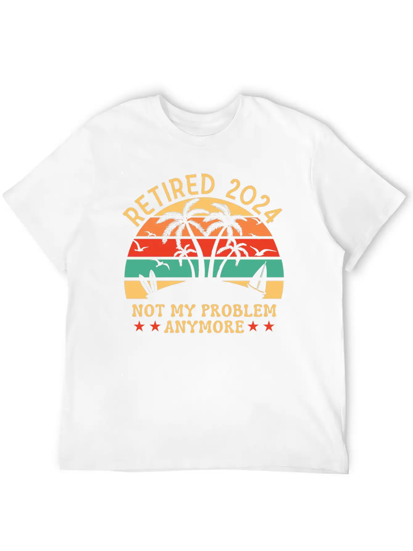 2024 Officially Retirement, Funny Retirement Simple Everyday Graphic Tee – Lightweight Summer Wear