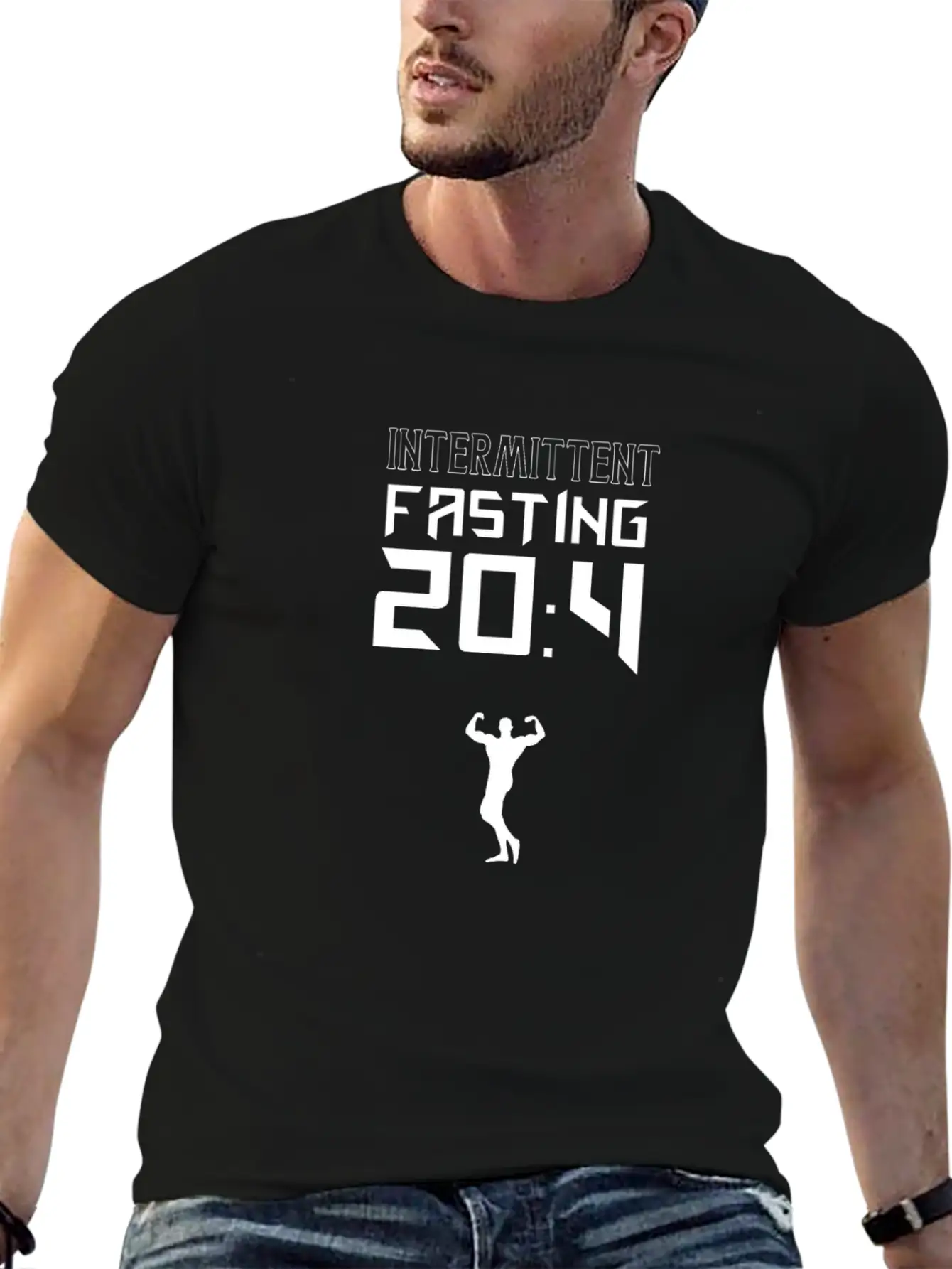 20:4 Intermittent Fasting Fitness Weightloss Diet Simple Everyday Graphic Tee – Lightweight Summer Wear