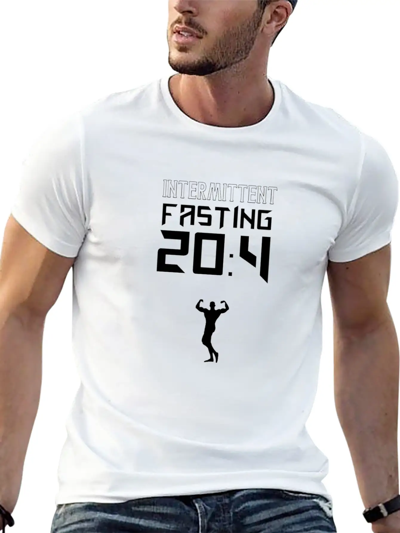 20:4 Intermittent Fasting Fitness Weightloss Diet Simple Everyday Graphic Tee – Lightweight Summer Wear