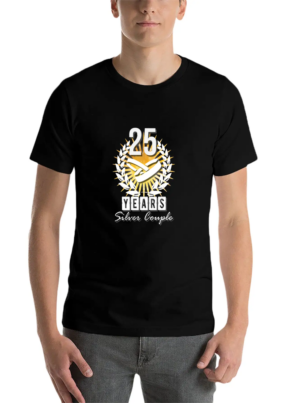 25 Years - Silver Couple! Essential Unisex Summer Tee – Soft Cotton Casual Fit