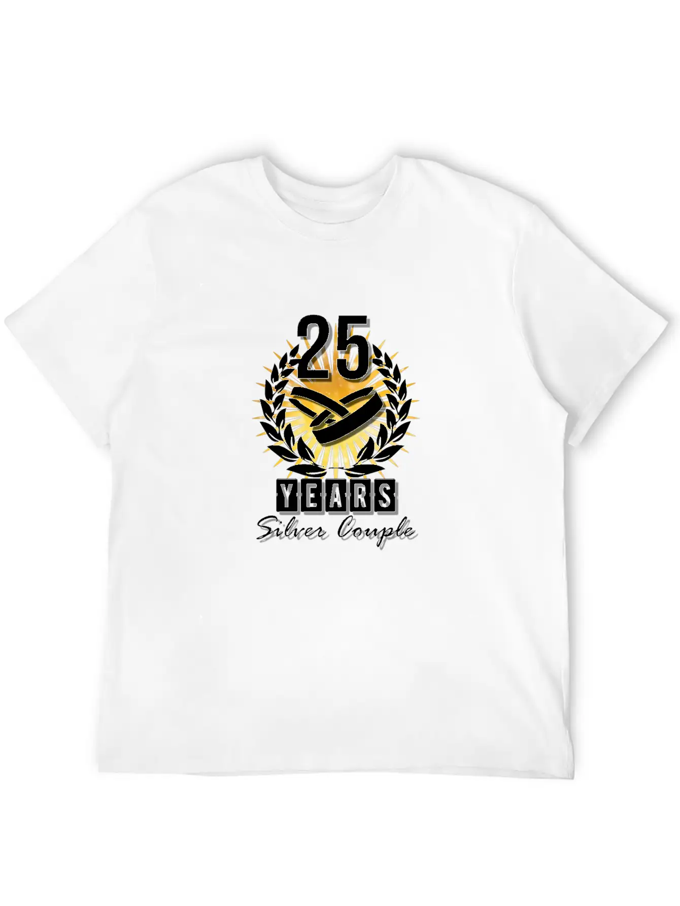 25 Years - Silver Couple! Essential Unisex Summer Tee – Soft Cotton Casual Fit
