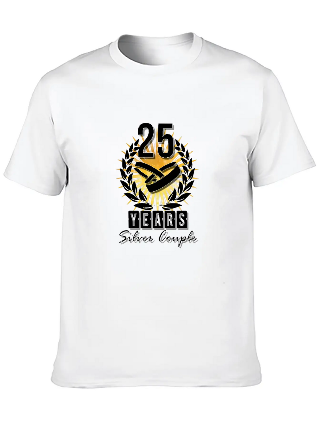 25 Years - Silver Couple! Essential Unisex Summer Tee – Soft Cotton Casual Fit