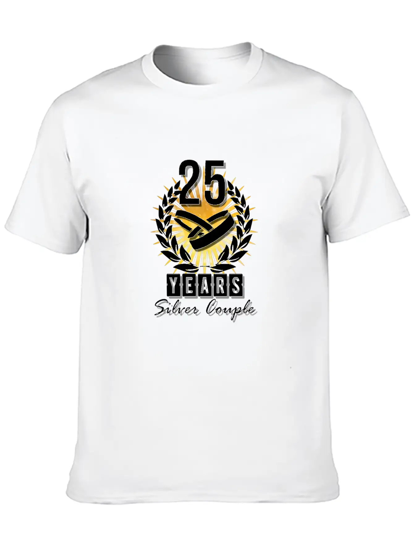 25 Years - Silver Couple! Essential Unisex Summer Tee – Soft Cotton Casual Fit