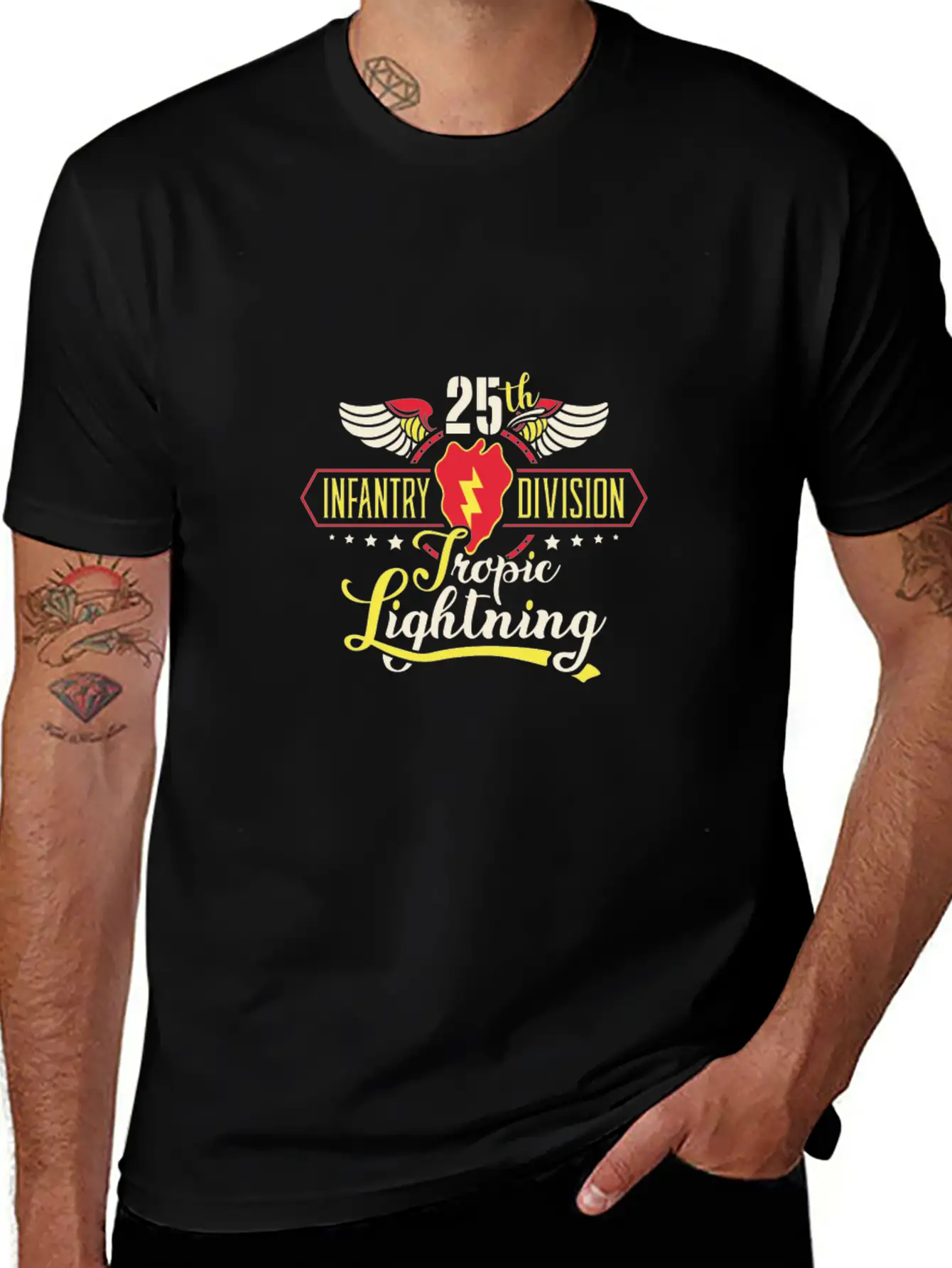 25Th Infantry Division Patch Tropic Lightning Modern Fit Casual T-Shirt – Clean And Versatile Design