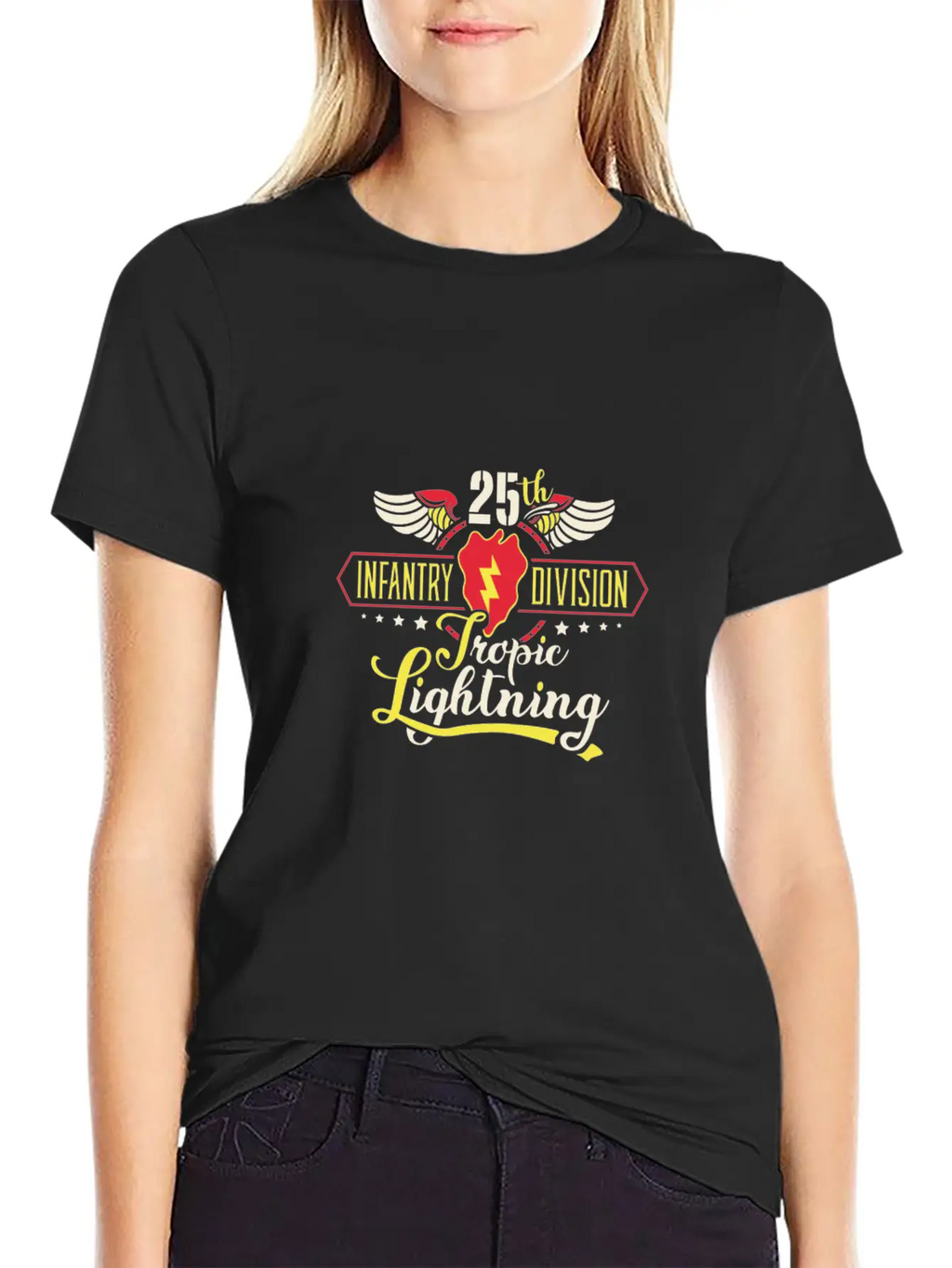 25Th Infantry Division Patch Tropic Lightning Modern Fit Casual T-Shirt – Clean And Versatile Design