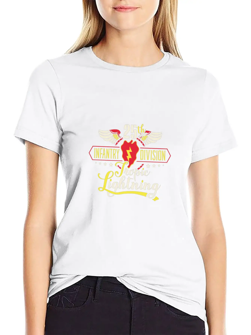 25Th Infantry Division Patch Tropic Lightning Modern Fit Casual T-Shirt – Clean And Versatile Design
