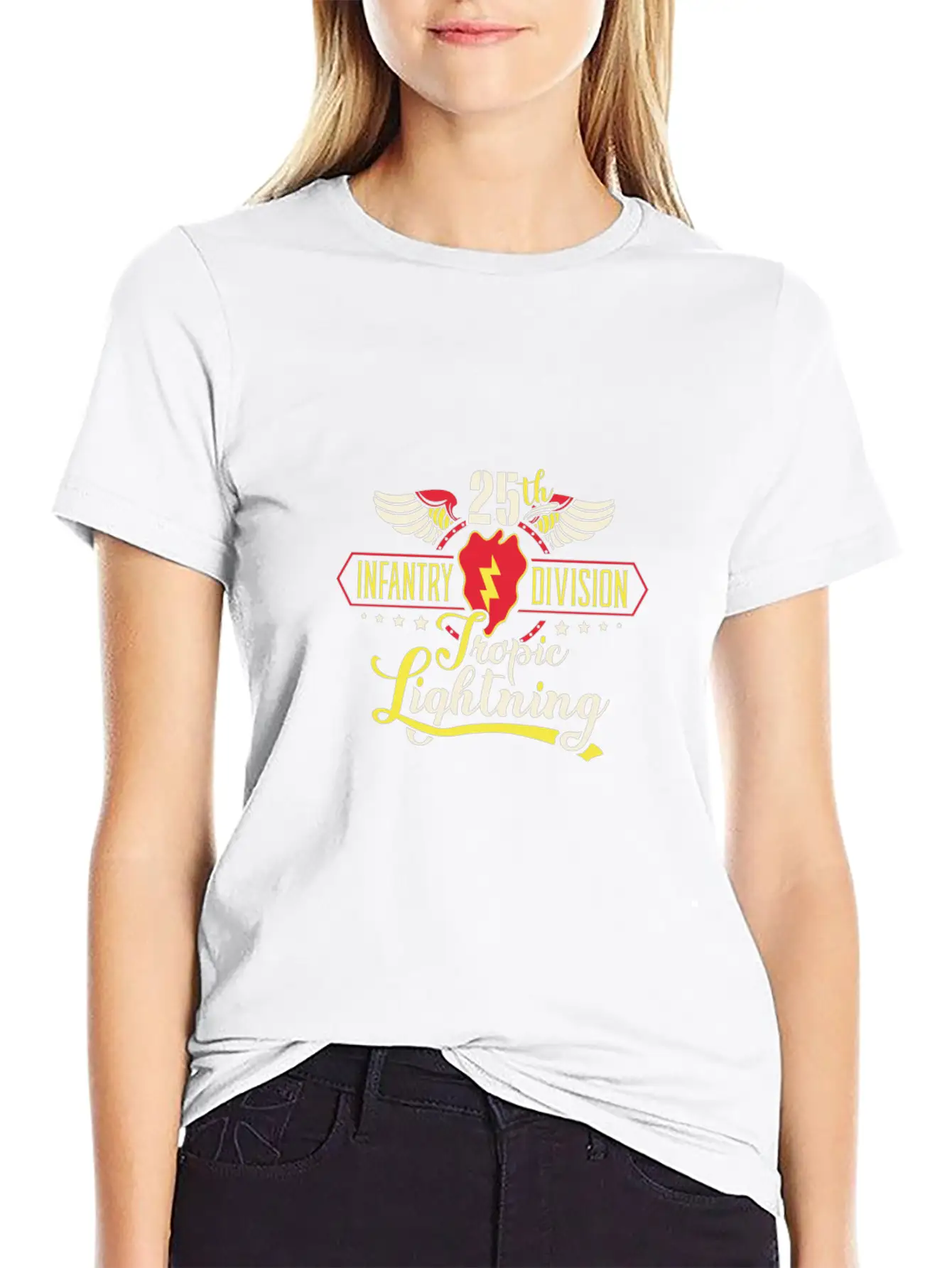 25Th Infantry Division Patch Tropic Lightning Modern Fit Casual T-Shirt – Clean And Versatile Design