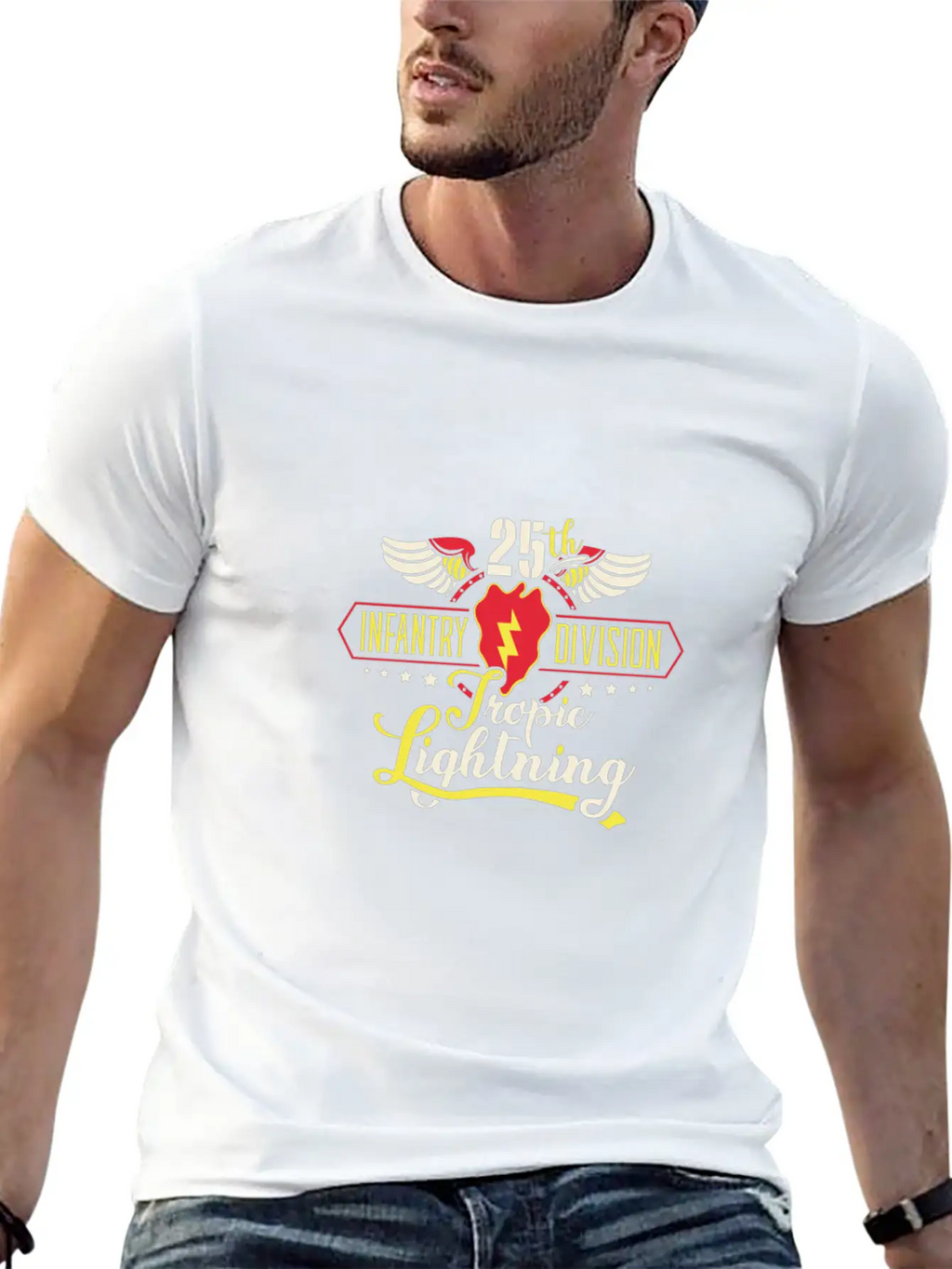 25Th Infantry Division Patch Tropic Lightning Modern Fit Casual T-Shirt – Clean And Versatile Design