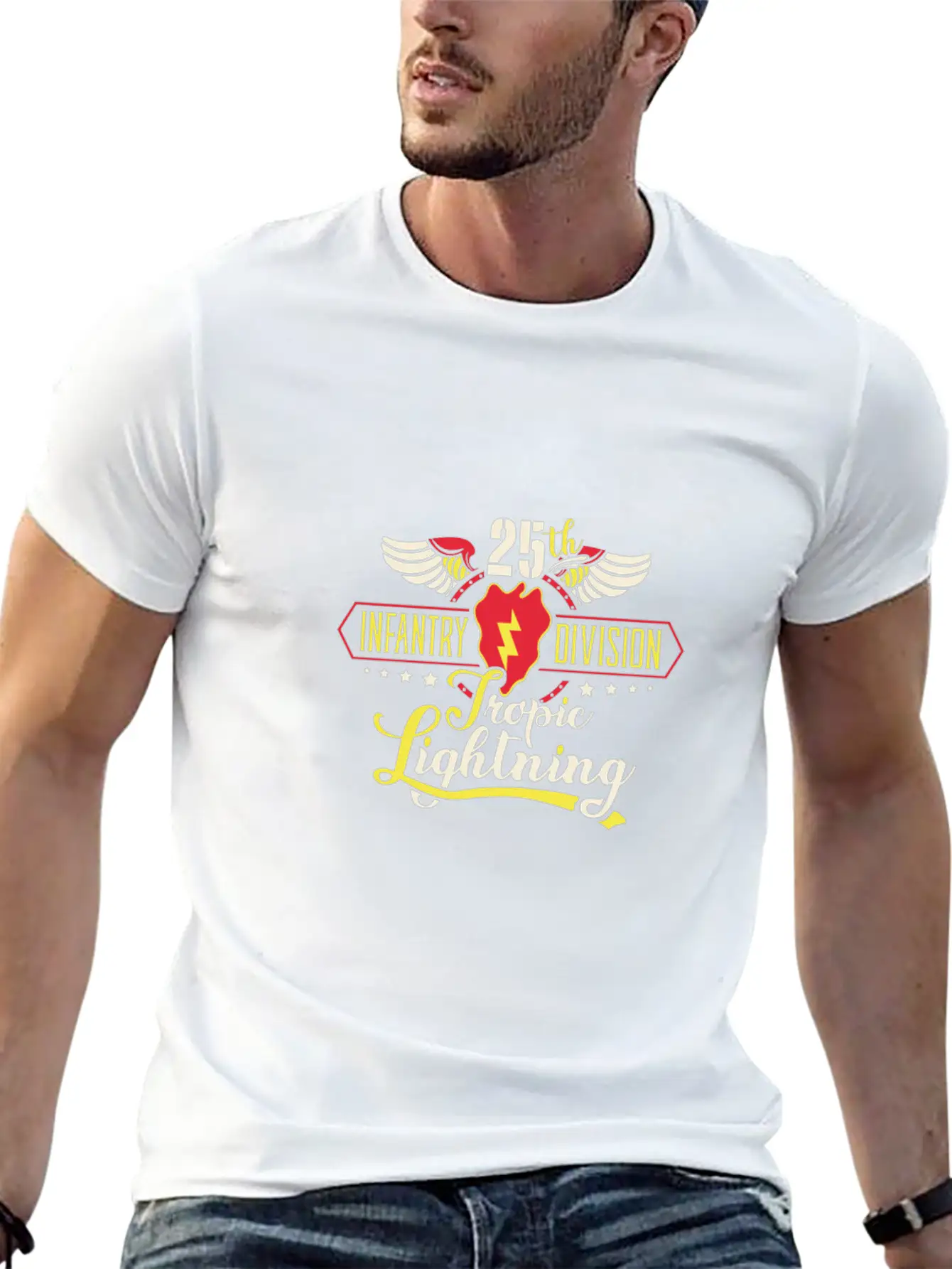 25Th Infantry Division Patch Tropic Lightning Modern Fit Casual T-Shirt – Clean And Versatile Design