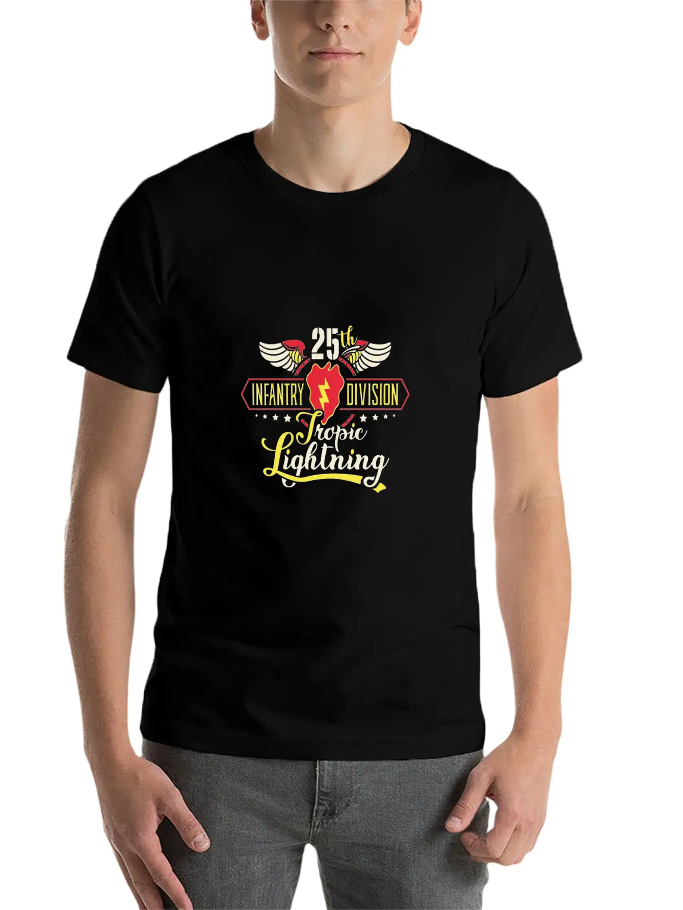 25Th Infantry Division Patch Tropic Lightning Modern Fit Casual T-Shirt – Clean And Versatile Design