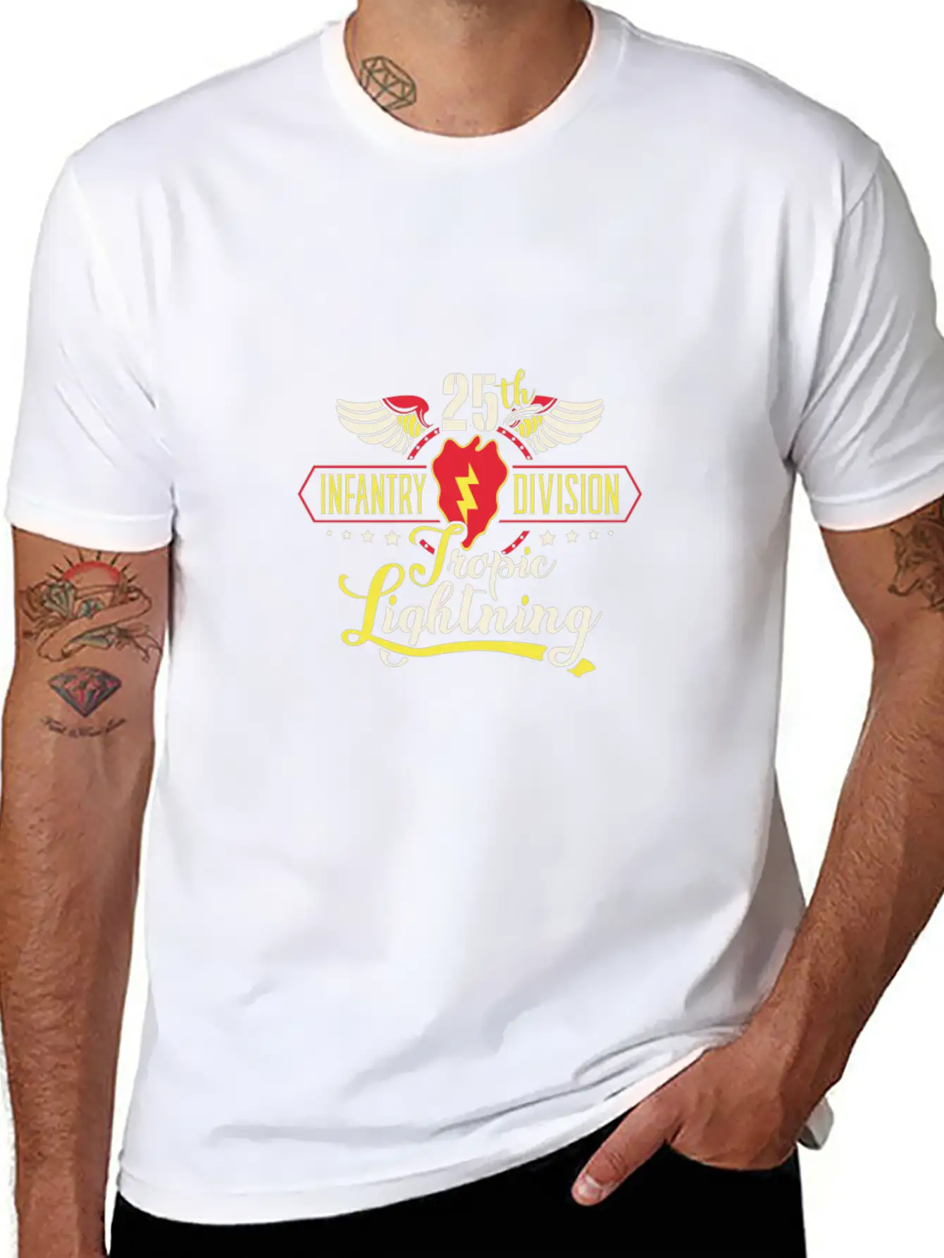 25Th Infantry Division Patch Tropic Lightning Modern Fit Casual T-Shirt – Clean And Versatile Design