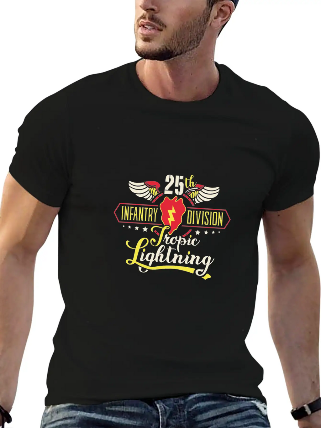 25Th Infantry Division Patch Tropic Lightning Modern Fit Casual T-Shirt – Clean And Versatile Design