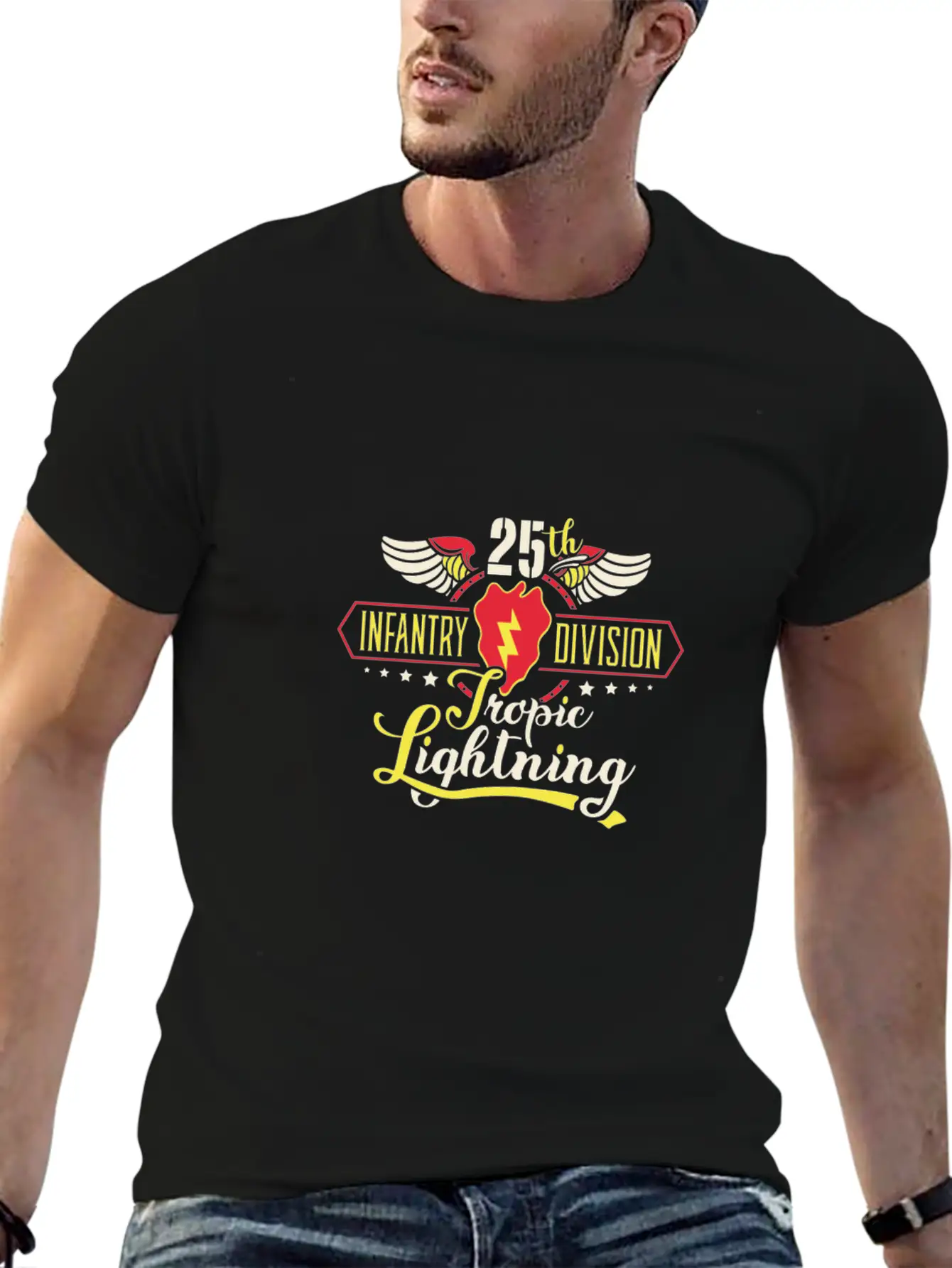 25Th Infantry Division Patch Tropic Lightning Modern Fit Casual T-Shirt – Clean And Versatile Design