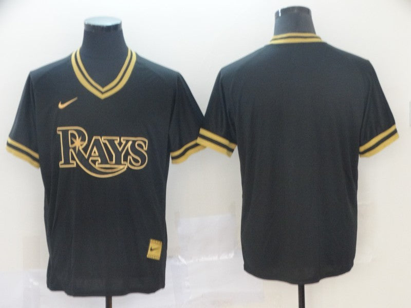 Men's Tampa Bay Rays Black Replica Blank Jerseys