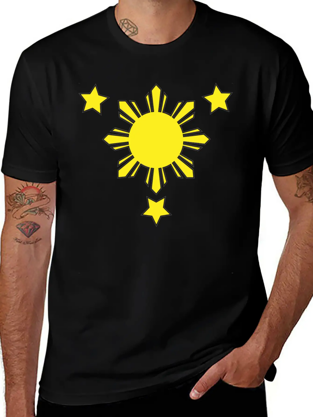 3 Stars And A Sun Lightweight Cotton T-Shirt – Daily Comfort Graphic Shirt