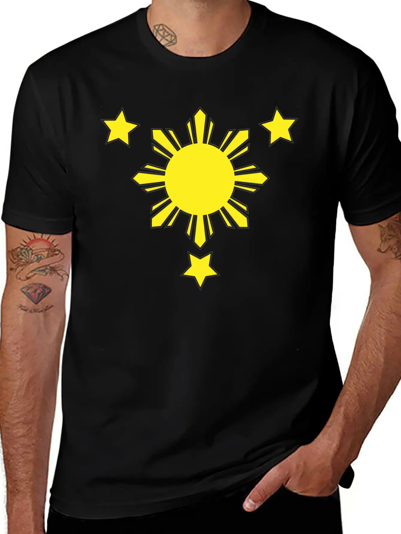 3 Stars And A Sun Lightweight Cotton T-Shirt – Daily Comfort Graphic Shirt