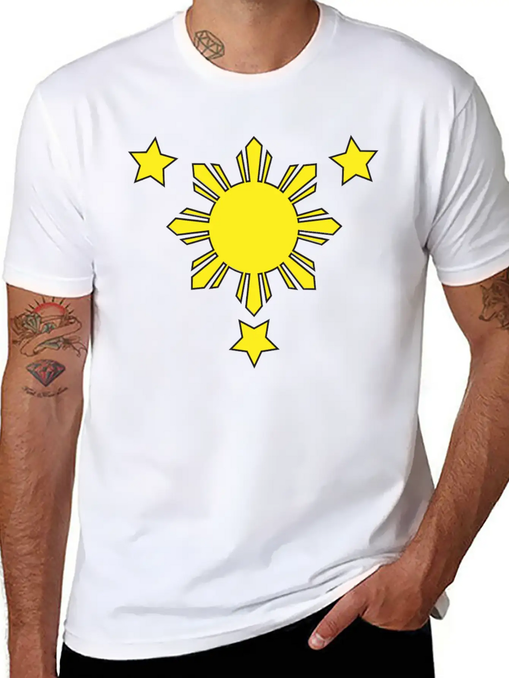 3 Stars And A Sun Lightweight Cotton T-Shirt – Daily Comfort Graphic Shirt