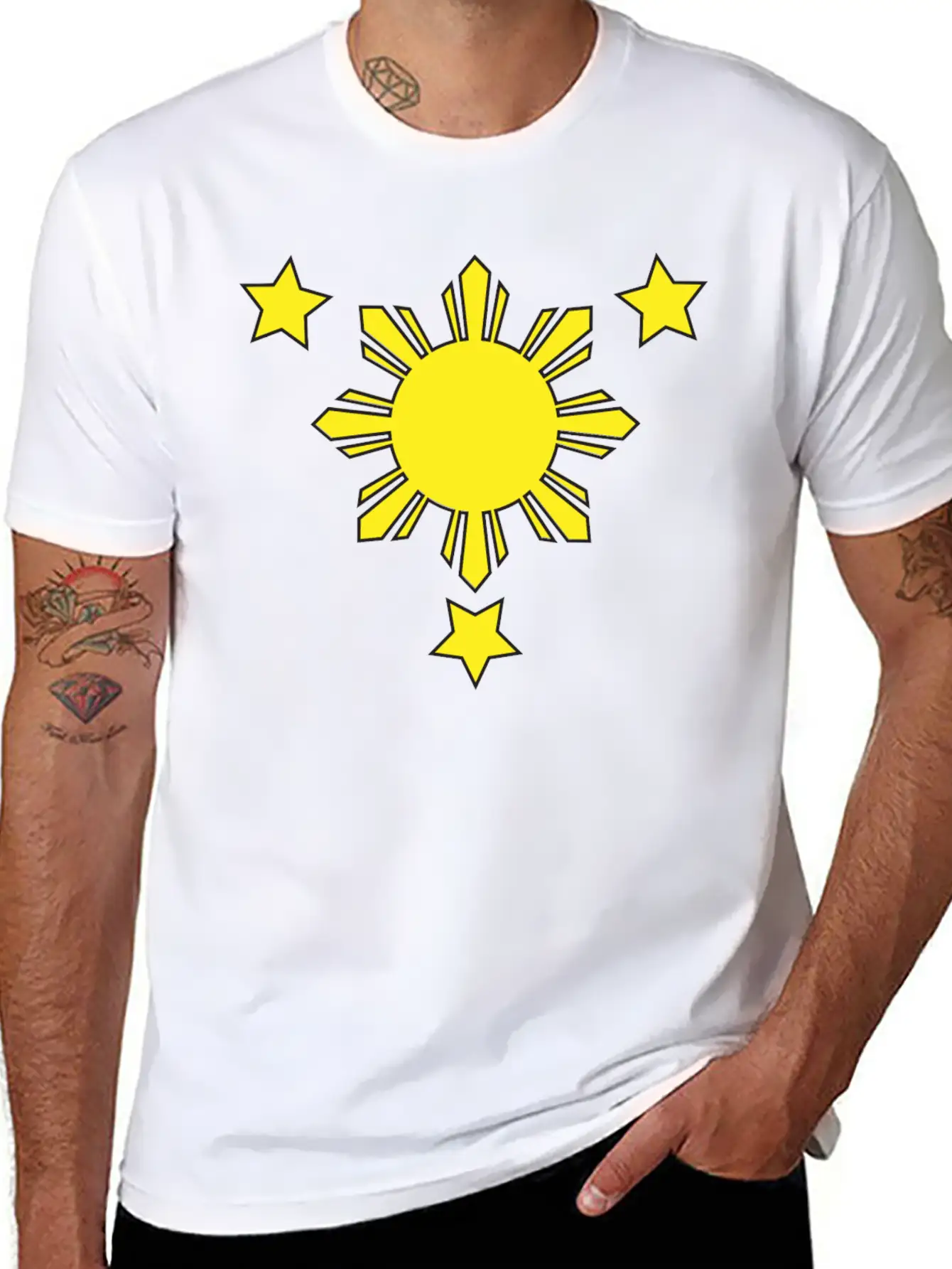 3 Stars And A Sun Lightweight Cotton T-Shirt – Daily Comfort Graphic Shirt