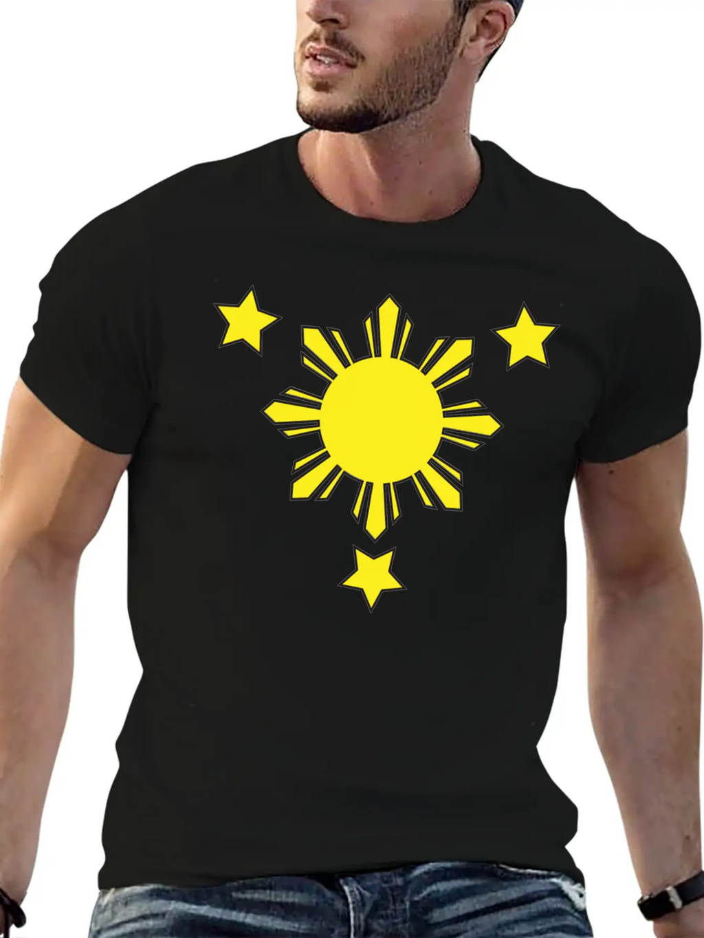3 Stars And A Sun Lightweight Cotton T-Shirt – Daily Comfort Graphic Shirt