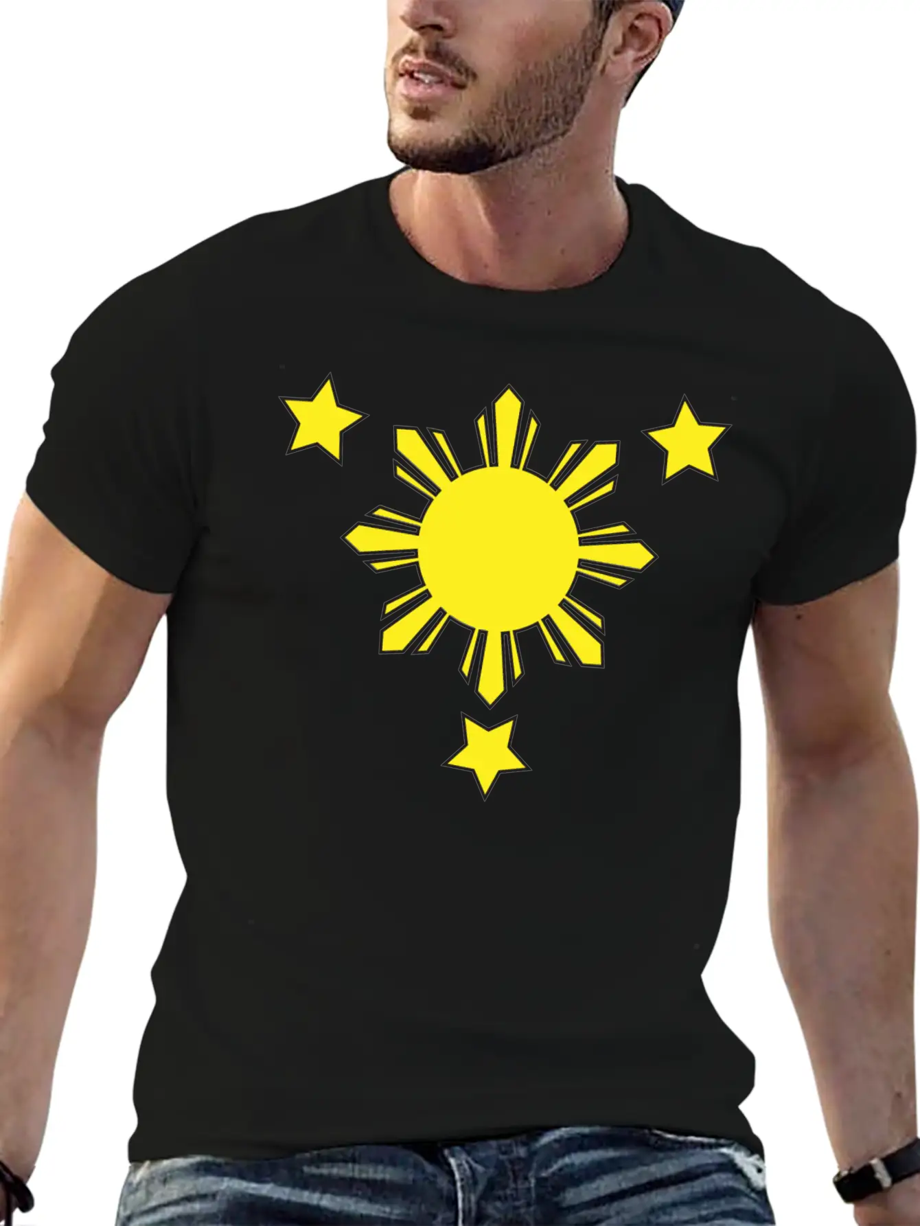 3 Stars And A Sun Lightweight Cotton T-Shirt – Daily Comfort Graphic Shirt