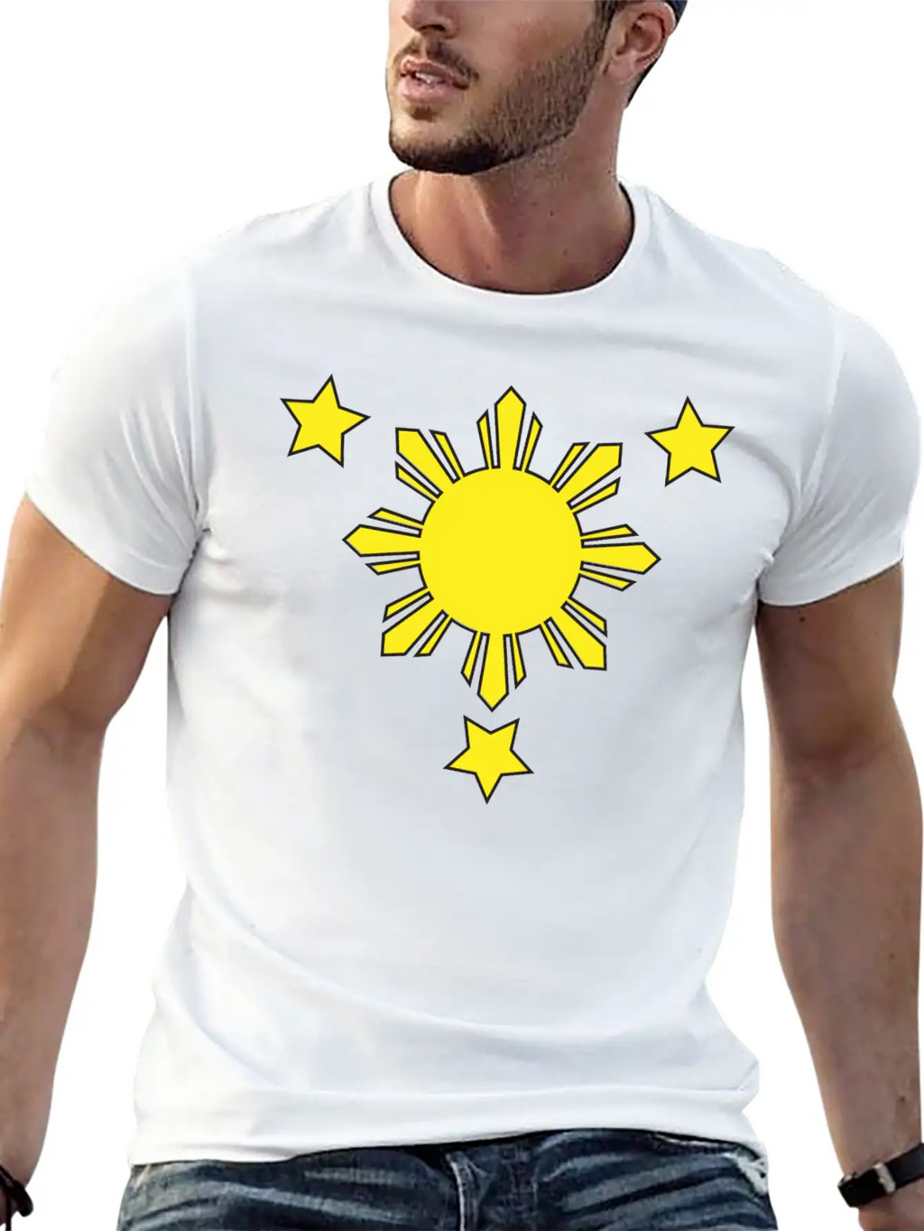 3 Stars And A Sun Lightweight Cotton T-Shirt – Daily Comfort Graphic Shirt
