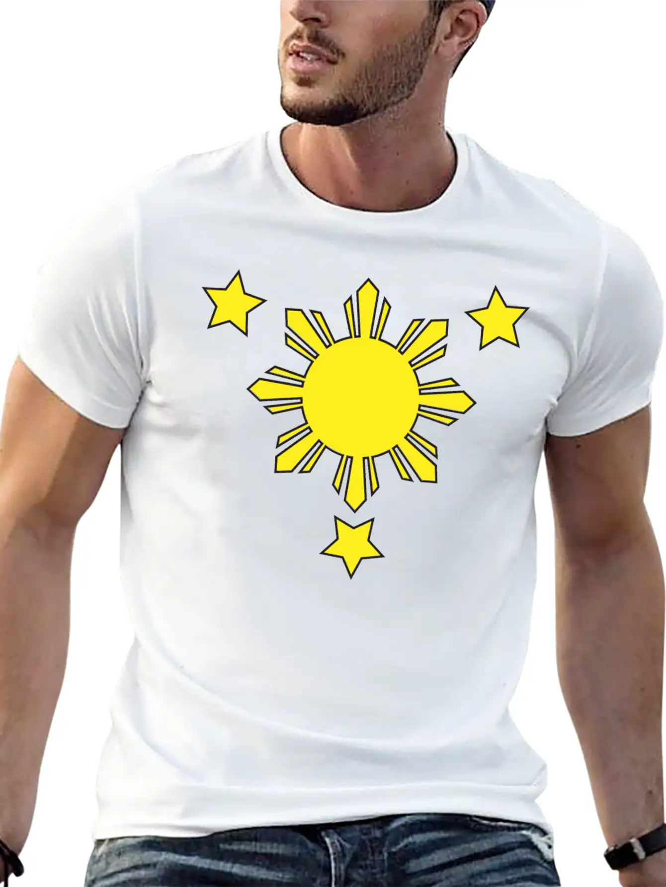 3 Stars And A Sun Lightweight Cotton T-Shirt – Daily Comfort Graphic Shirt