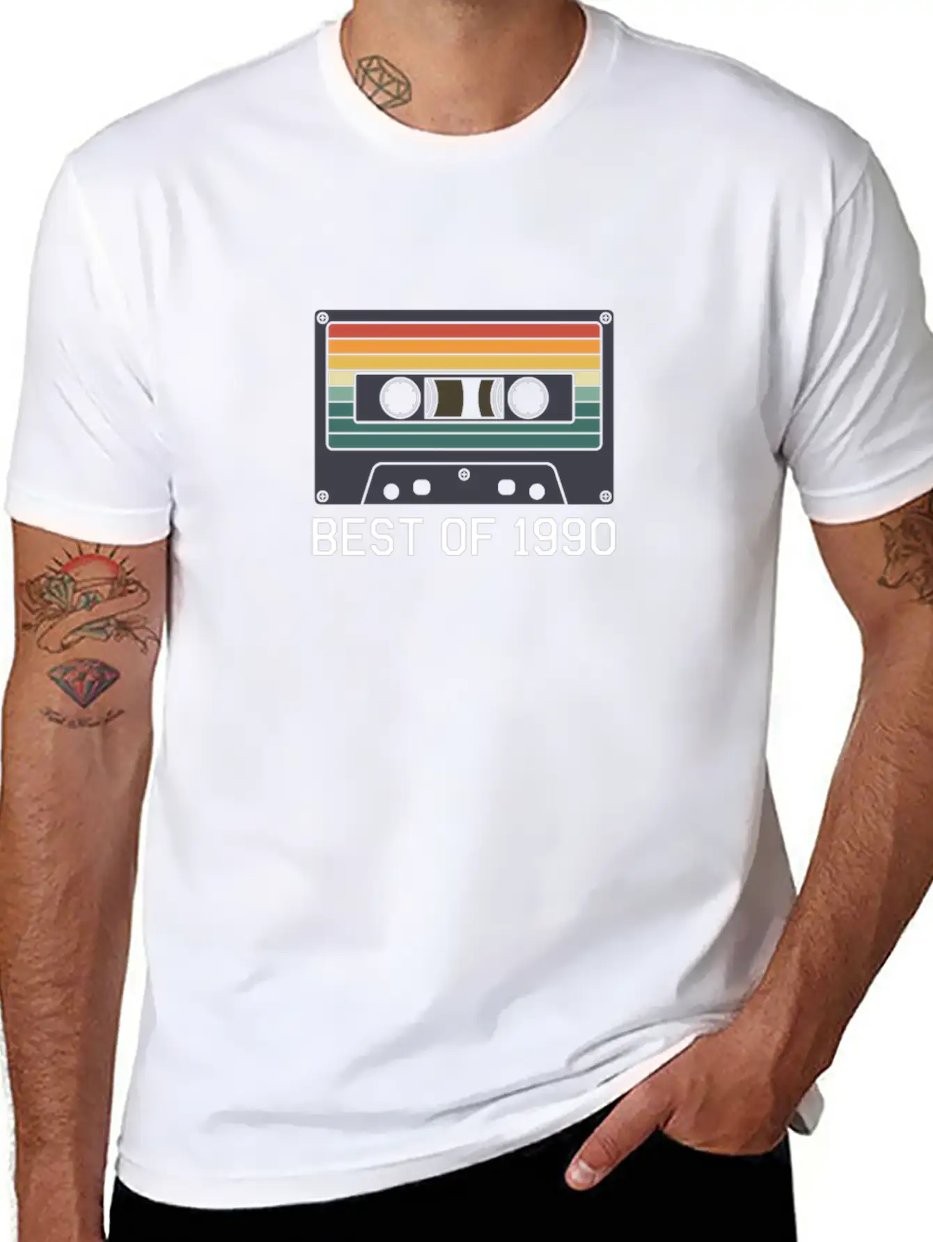 30th Birthday Best Of 1990 Cassette Tape Vintage Essential Unisex Summer Tee – Soft Cotton Casual Fit