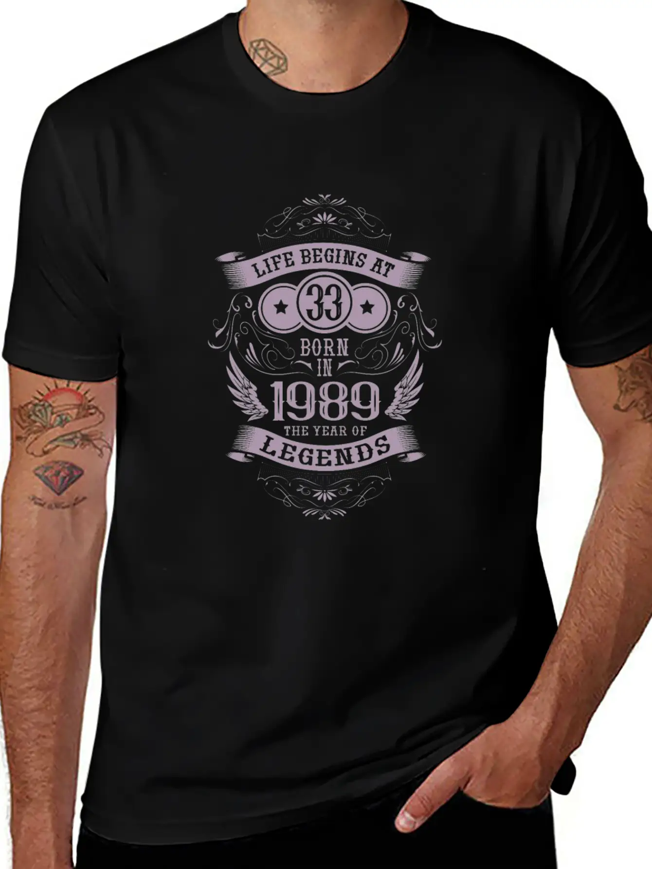 33rd Birthday Gifts Vintage 1989 Vintage Essential Unisex Summer Tee – Soft Cotton Casual Fit
