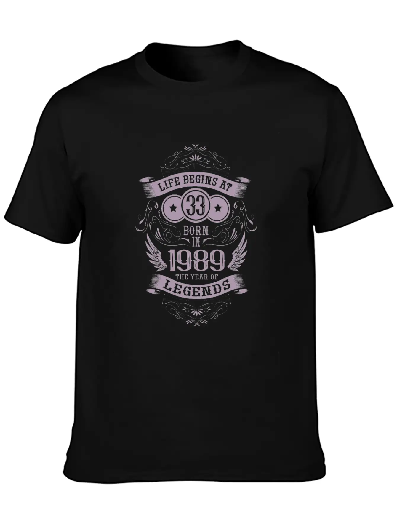 33rd Birthday Gifts Vintage 1989 Vintage Essential Unisex Summer Tee – Soft Cotton Casual Fit