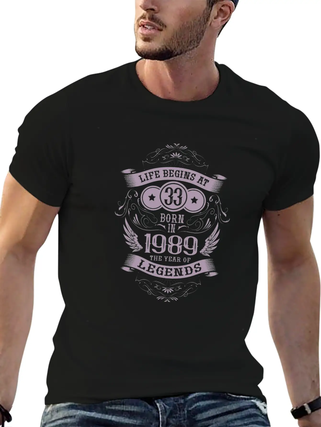 33rd Birthday Gifts Vintage 1989 Vintage Essential Unisex Summer Tee – Soft Cotton Casual Fit
