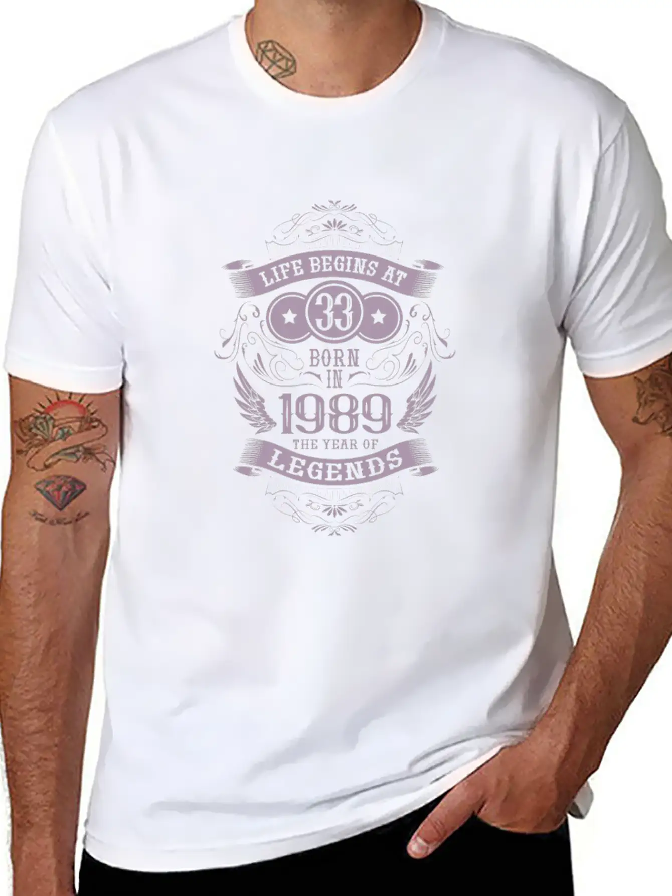 33rd Birthday Gifts Vintage 1989 Vintage Essential Unisex Summer Tee – Soft Cotton Casual Fit