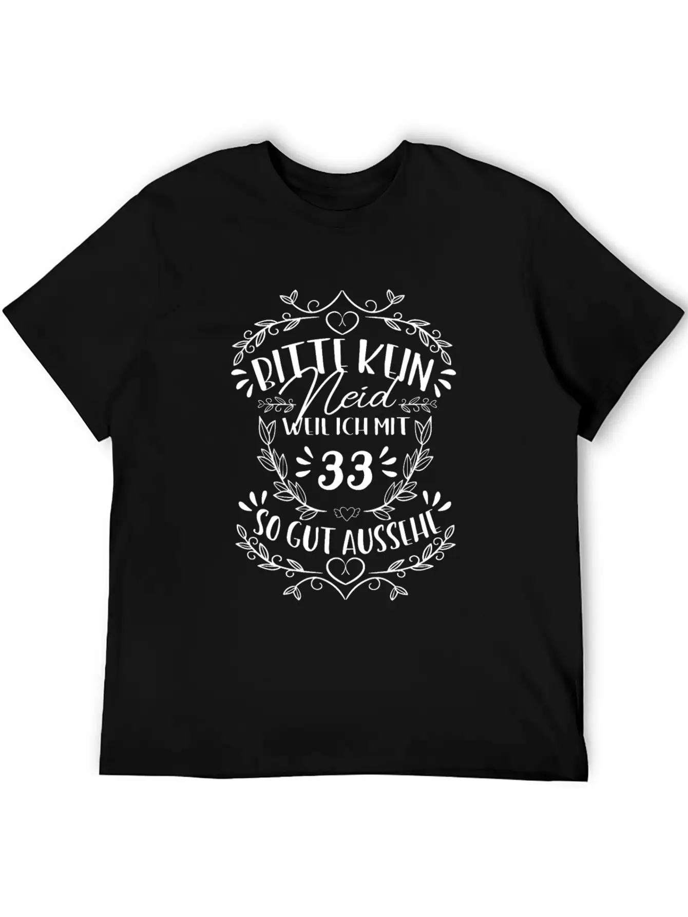 33rd Birthday Women No Envy Classic Crew Neck Graphic Tee – Everyday Minimal Look