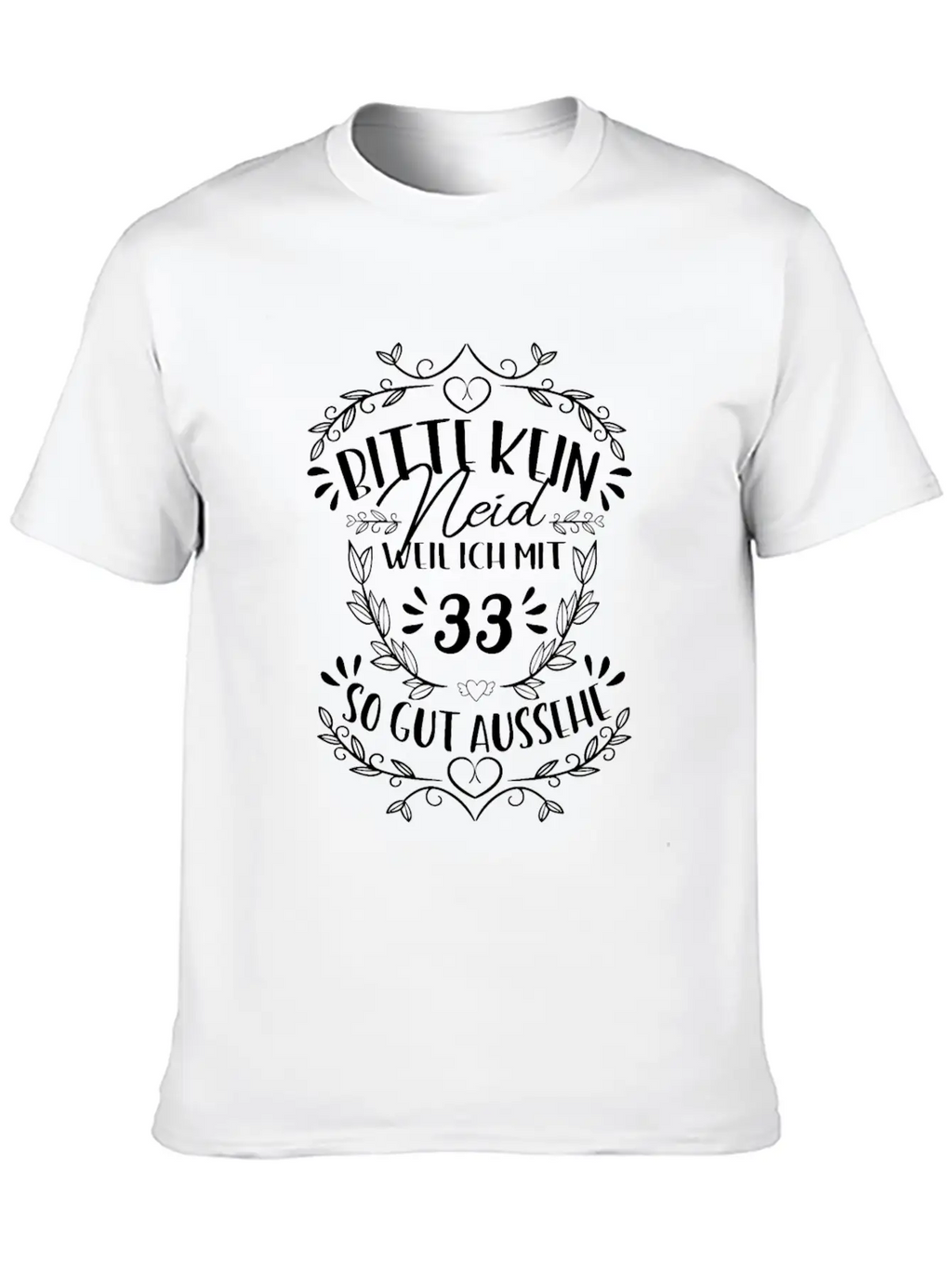 33rd Birthday Women No Envy Classic Crew Neck Graphic Tee – Everyday Minimal Look