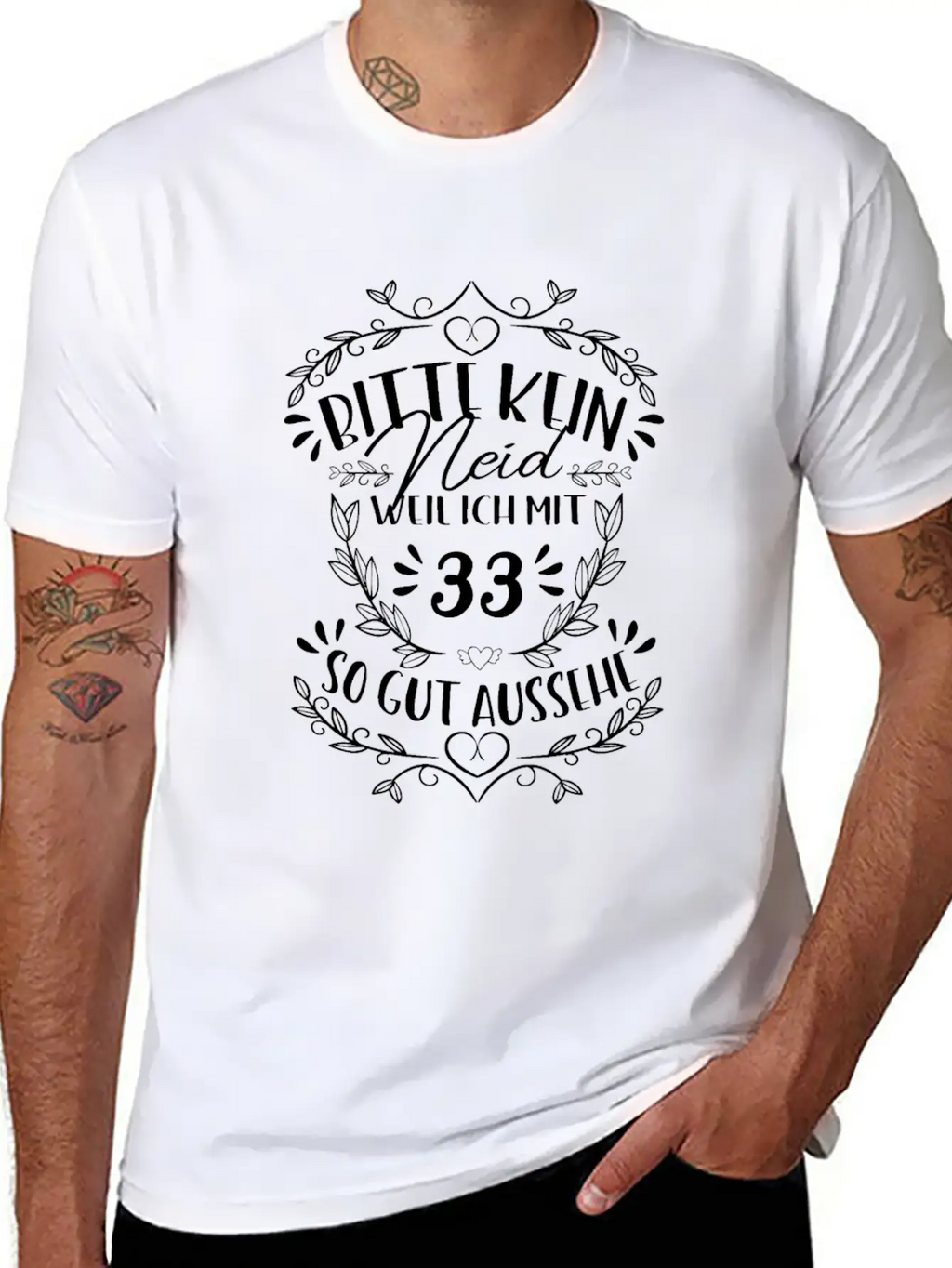 33rd Birthday Women No Envy Classic Crew Neck Graphic Tee – Everyday Minimal Look