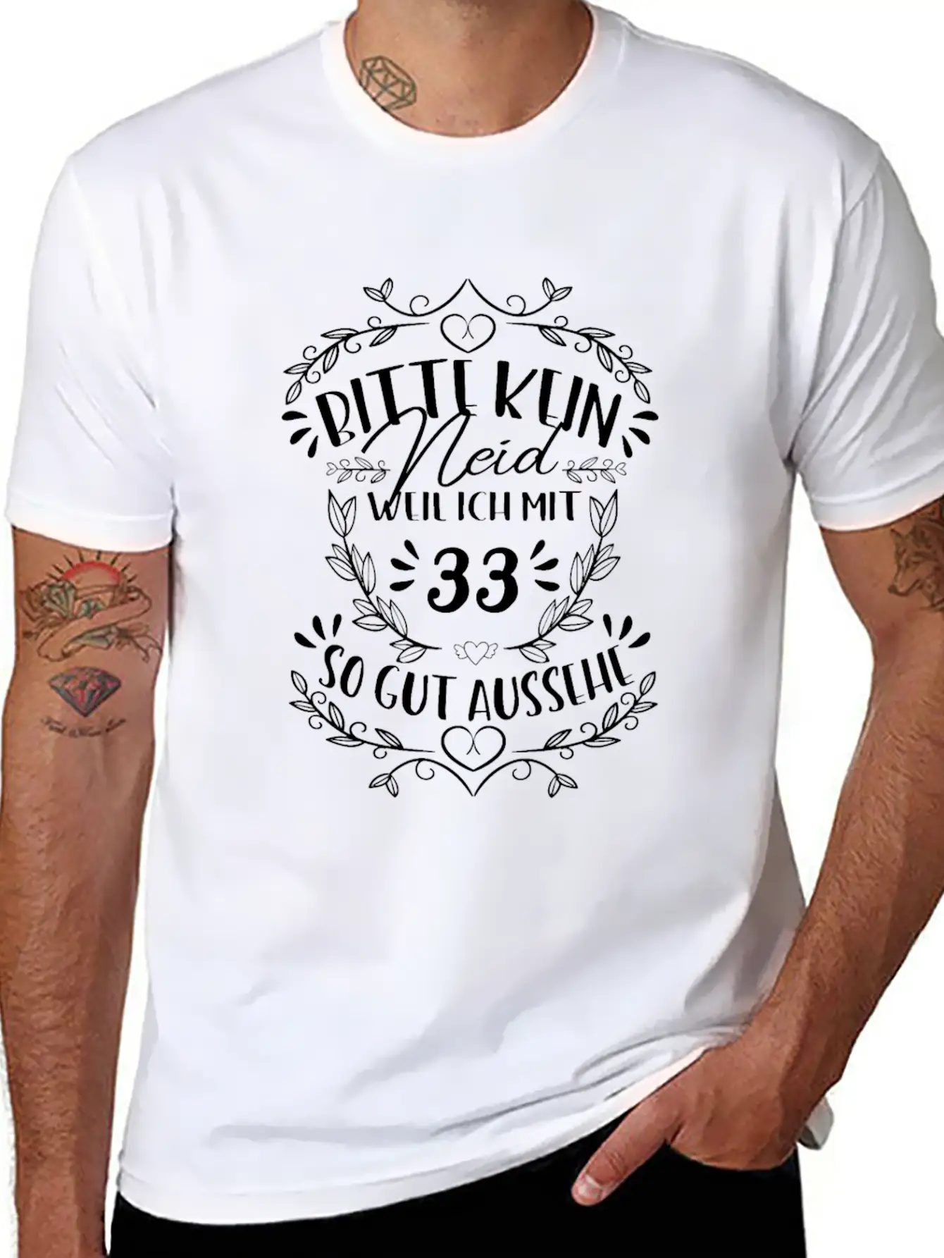 33rd Birthday Women No Envy Classic Crew Neck Graphic Tee – Everyday Minimal Look