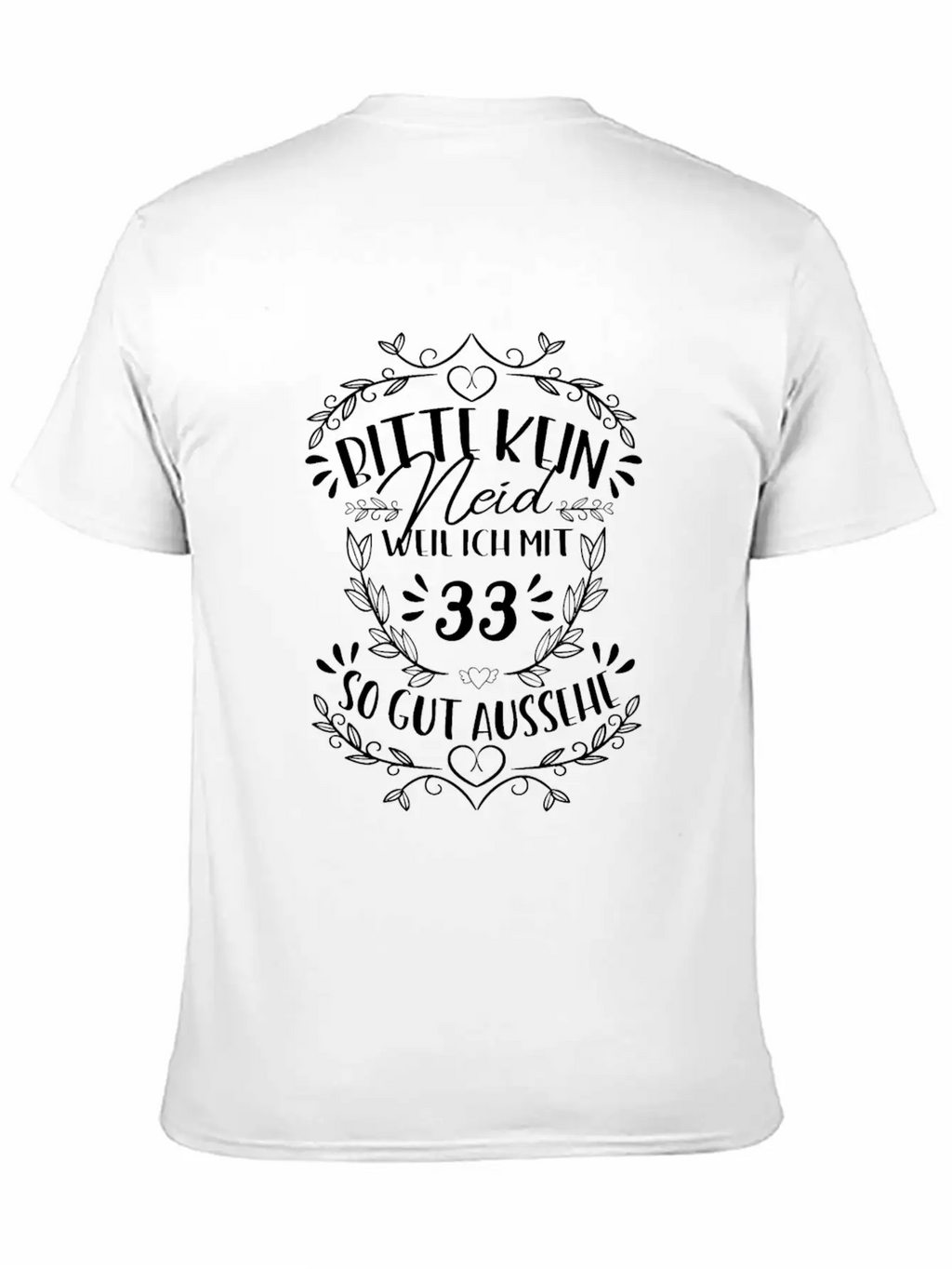 33rd Birthday Women No Envy Classic Crew Neck Graphic Tee – Everyday Minimal Look
