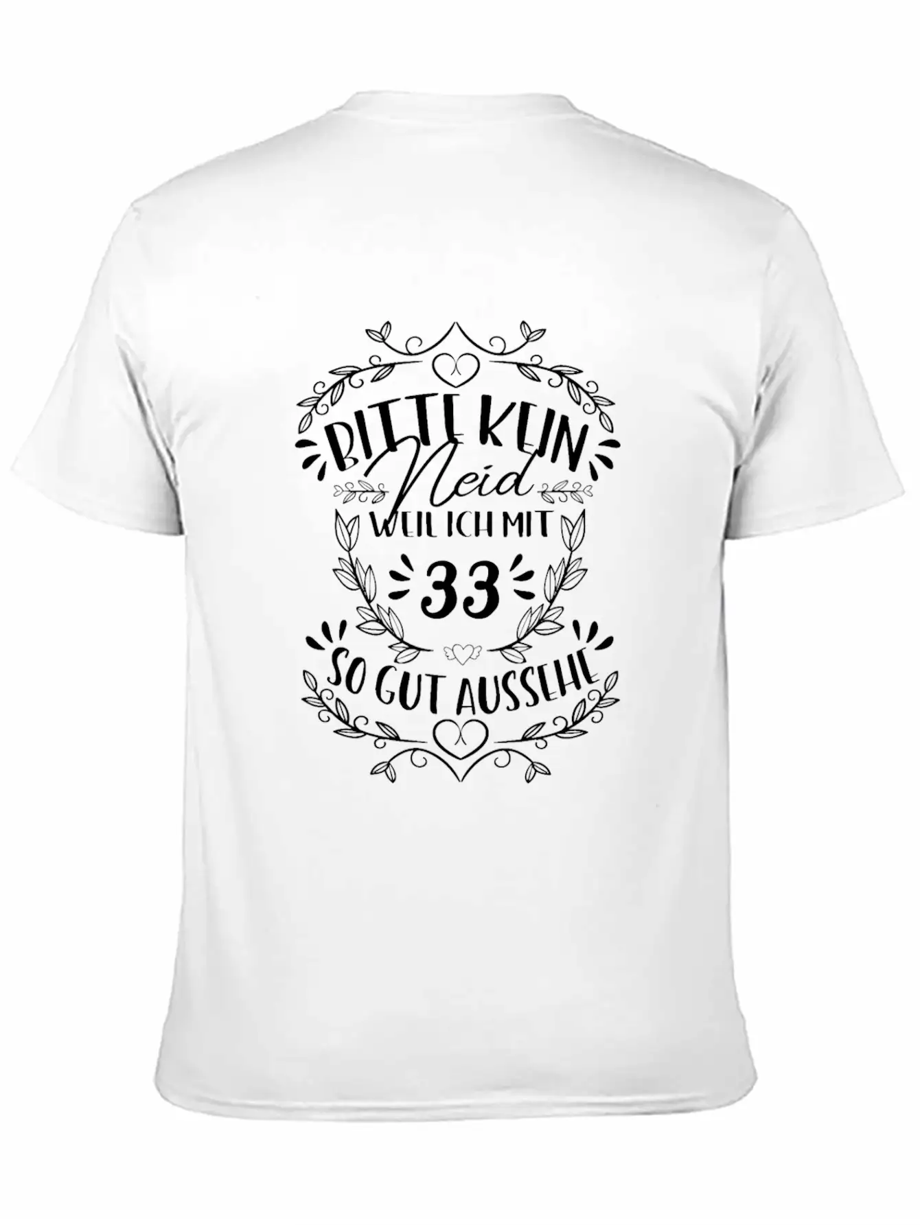 33rd Birthday Women No Envy Classic Crew Neck Graphic Tee – Everyday Minimal Look