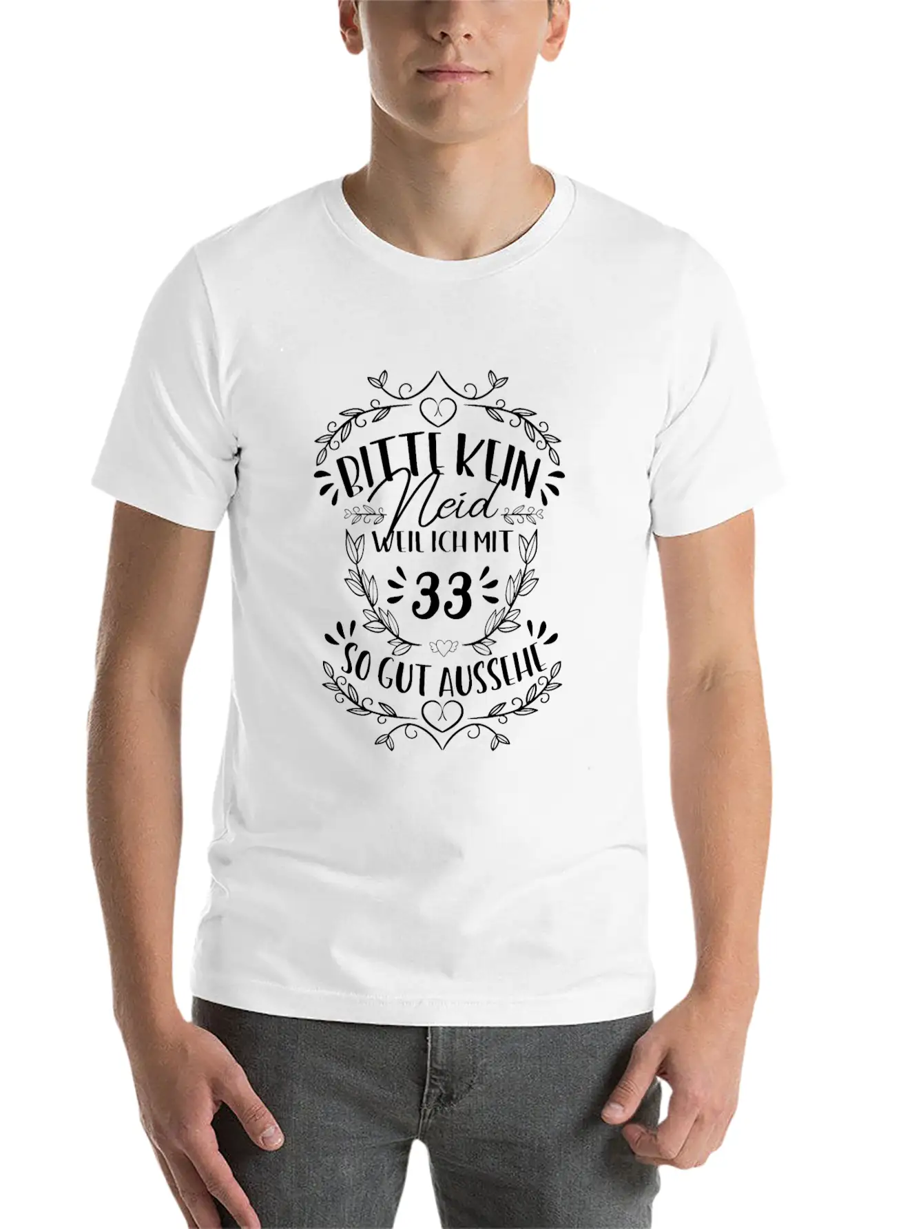 33rd Birthday Women No Envy Classic Crew Neck Graphic Tee – Everyday Minimal Look