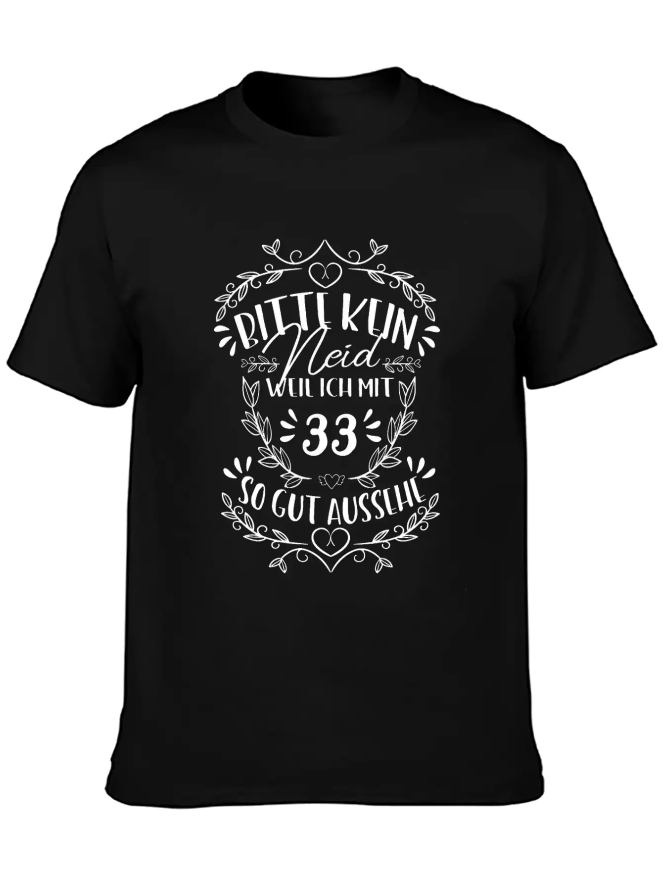 33rd Birthday Women No Envy Classic Crew Neck Graphic Tee – Everyday Minimal Look