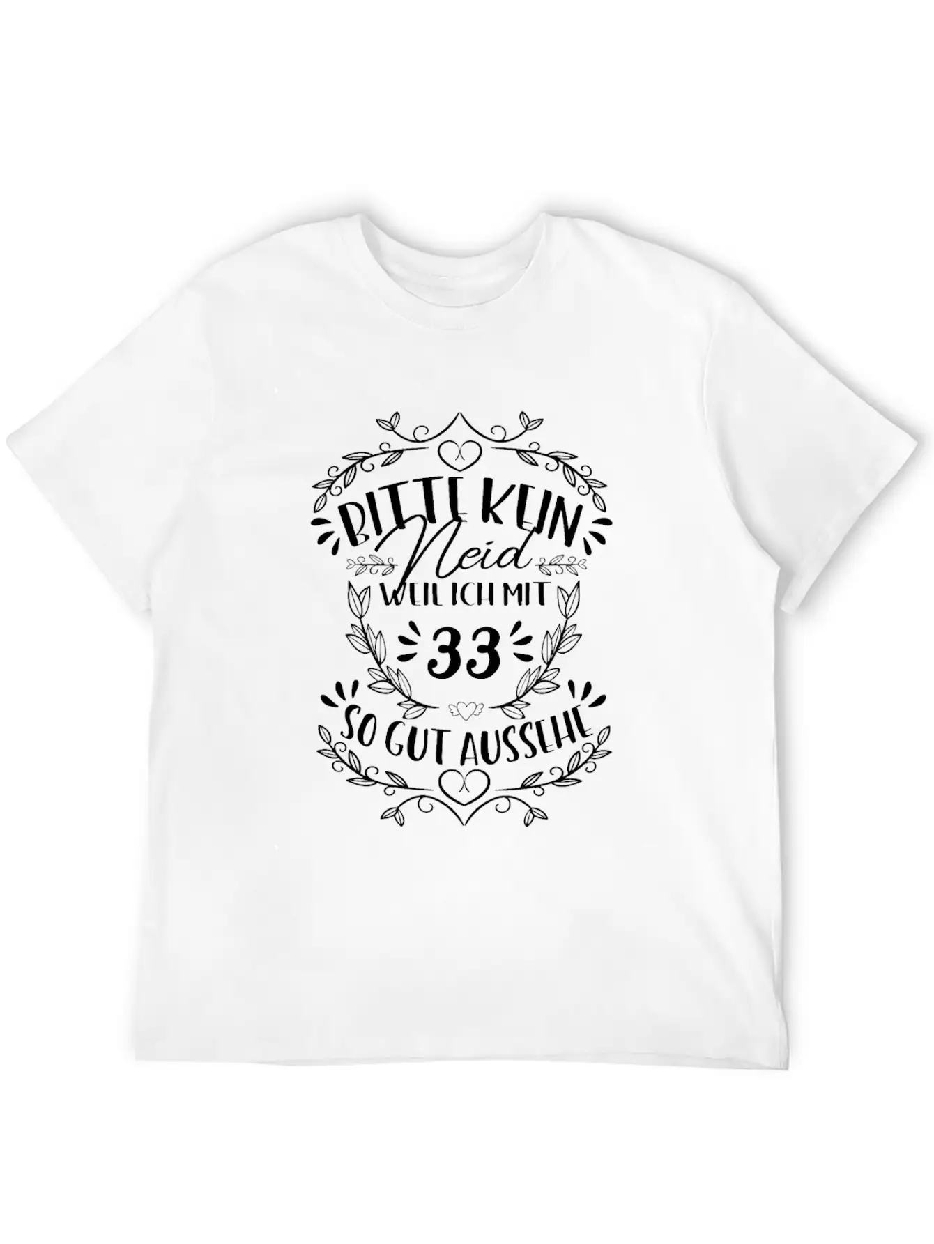 33rd Birthday Women No Envy Classic Crew Neck Graphic Tee – Everyday Minimal Look