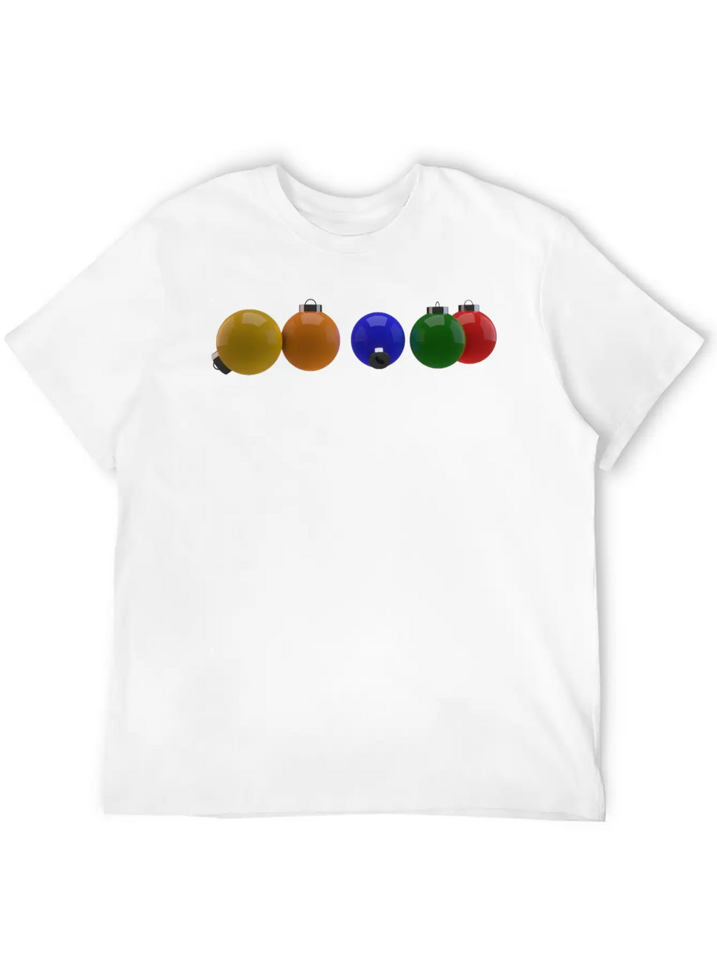 3D Colourful Christmas Ornaments Essential Cotton Tee For Daily Outfits – Unisex Style