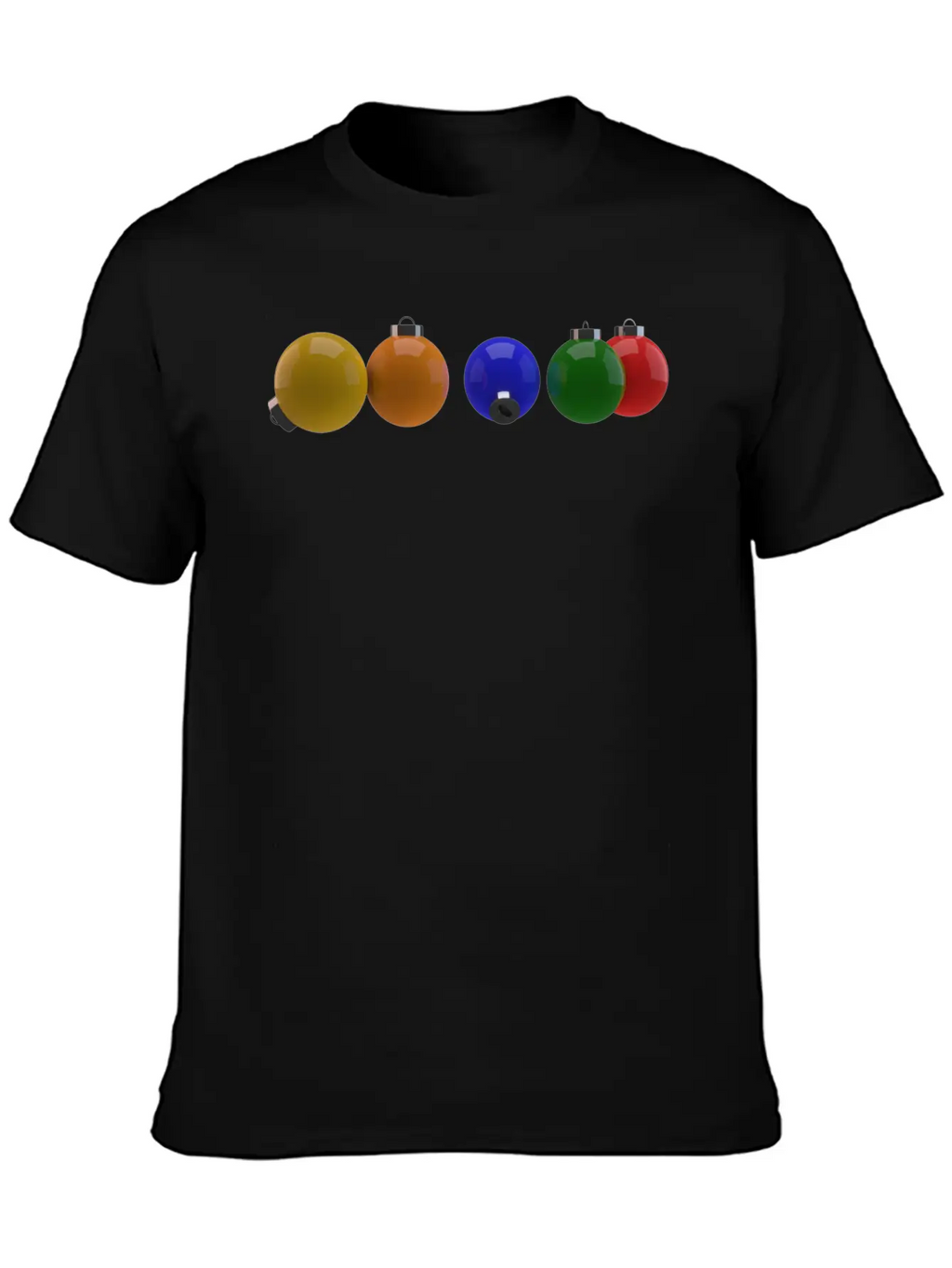 3D Colourful Christmas Ornaments Essential Cotton Tee For Daily Outfits – Unisex Style