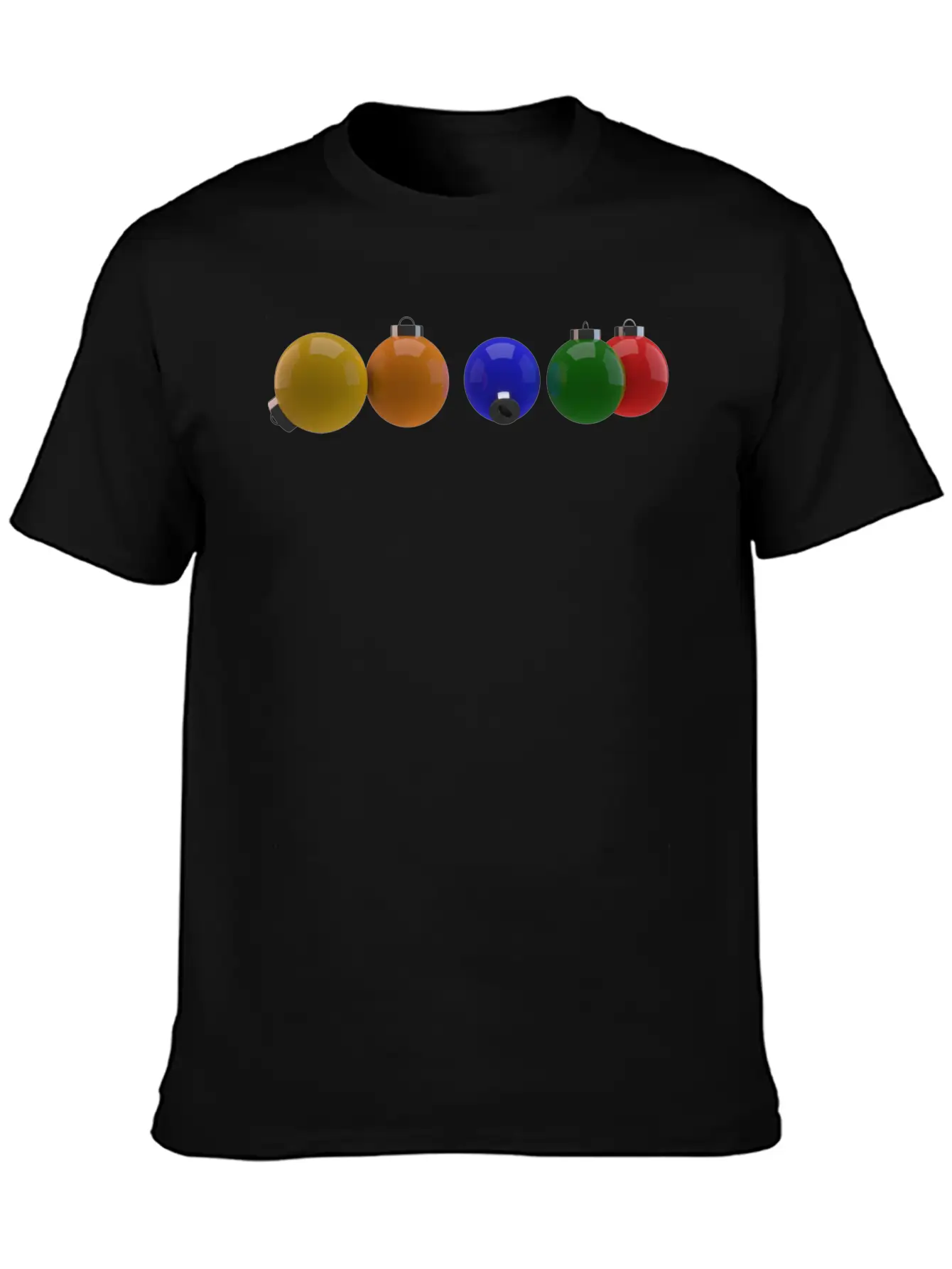 3D Colourful Christmas Ornaments Essential Cotton Tee For Daily Outfits – Unisex Style