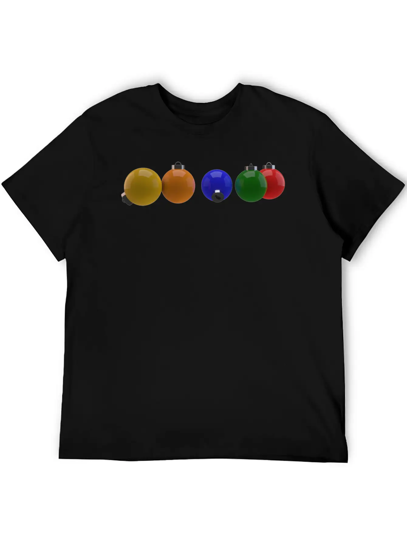 3D Colourful Christmas Ornaments Essential Cotton Tee For Daily Outfits – Unisex Style