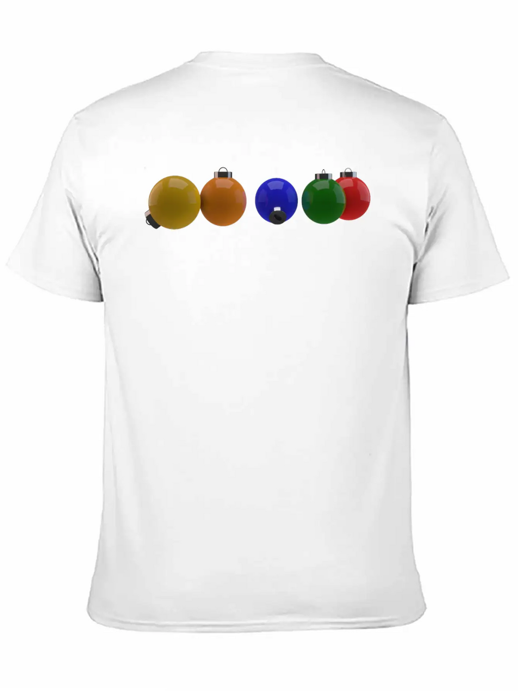 3D Colourful Christmas Ornaments Essential Cotton Tee For Daily Outfits – Unisex Style