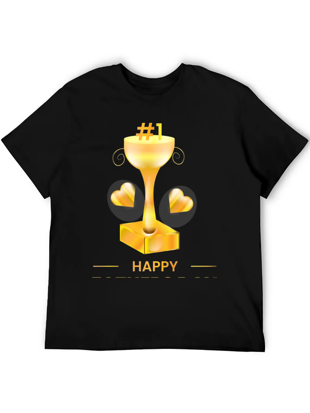 3d Fathers Day Golden Trophy Soft Cotton Short Sleeve Tee – Unisex Wardrobe Staple